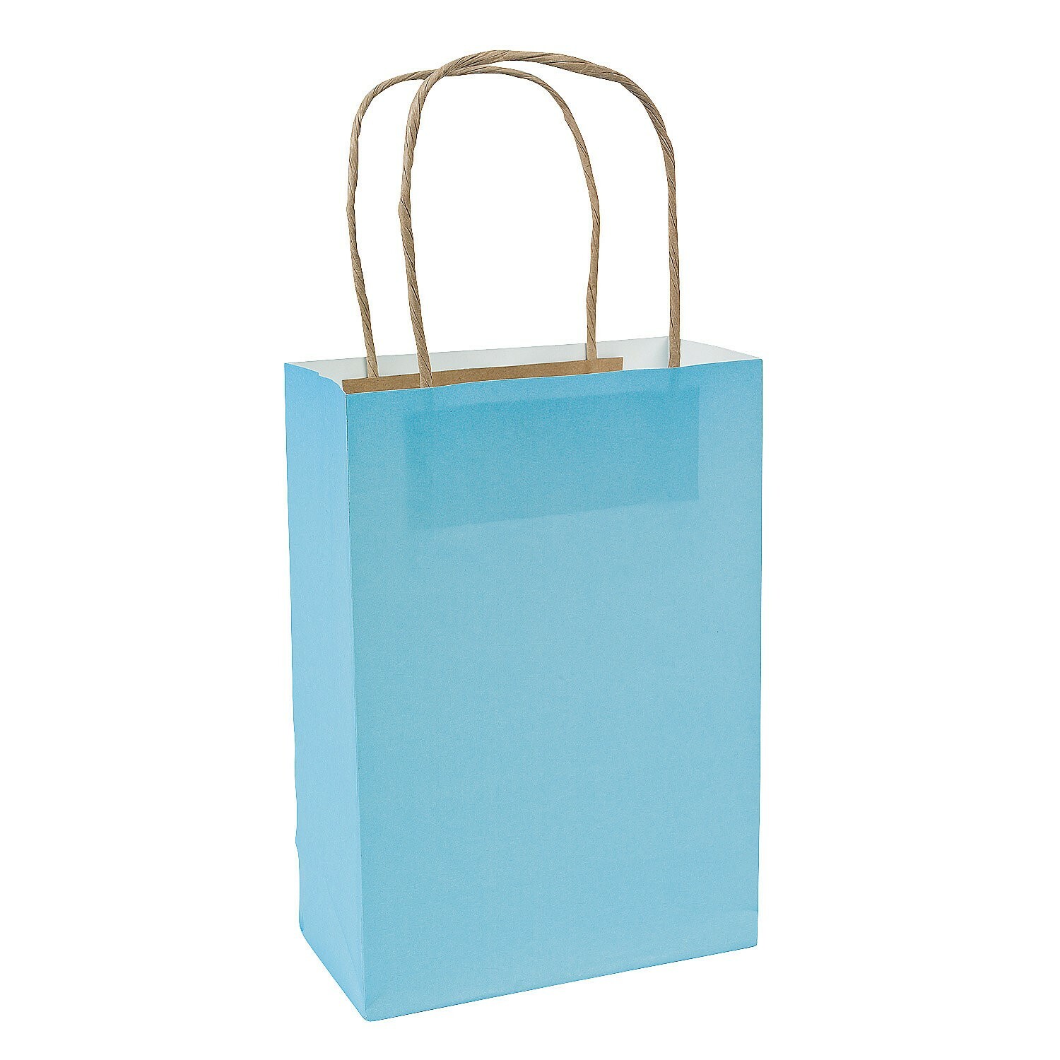 Light Blue Paper Gift Bags (Pack of 12)