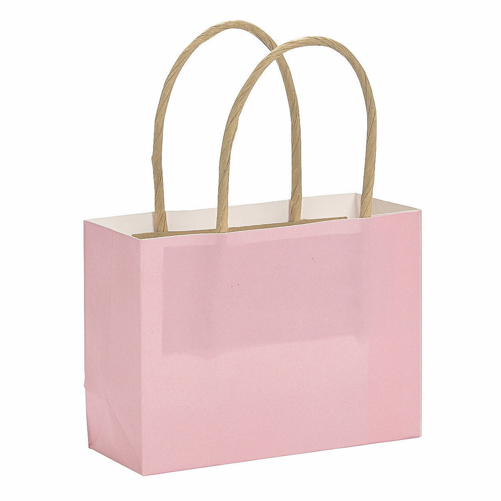 Light Pink Small Paper Gift Bags (Pack of 12)