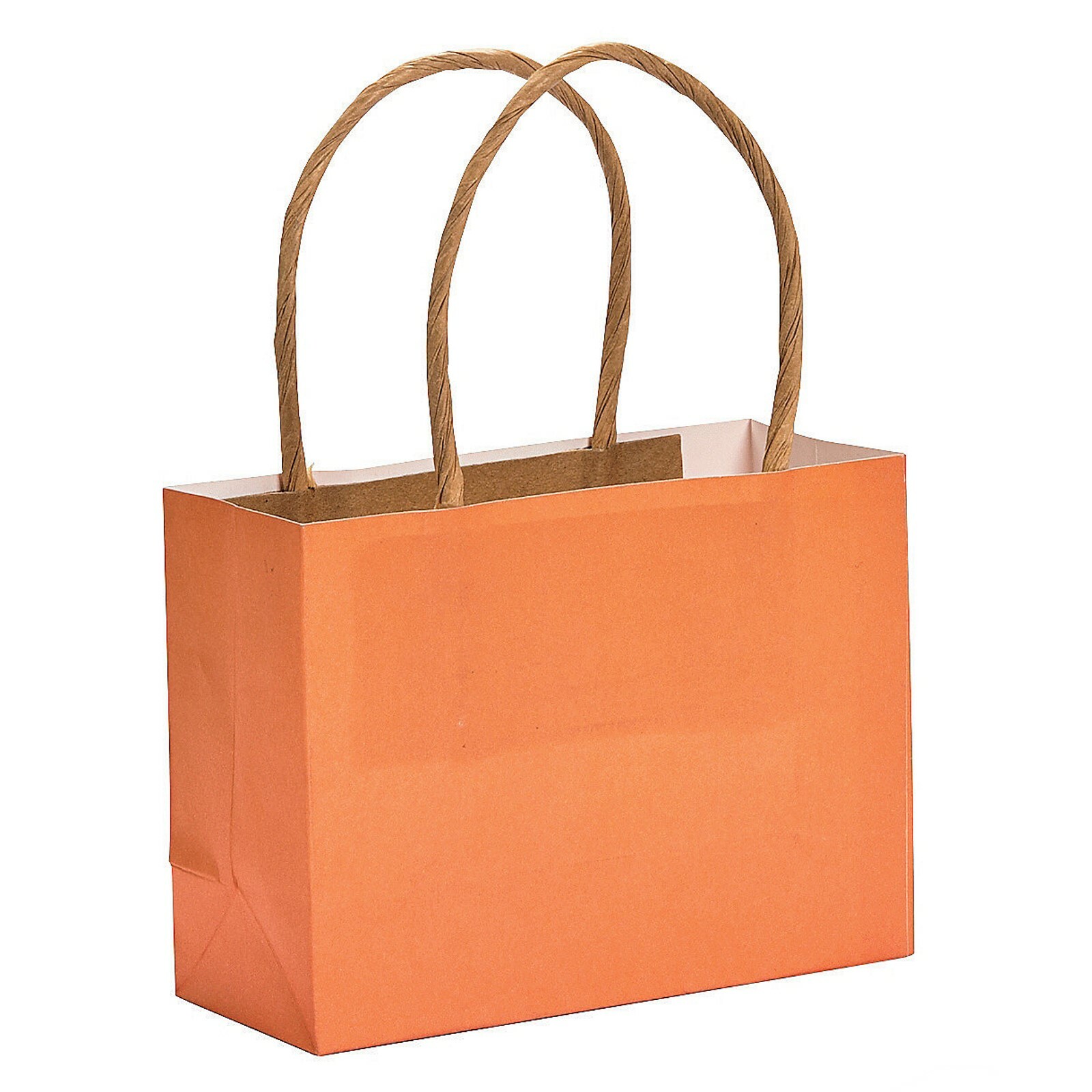 Orange Small Paper Gift Bags (Pack of 12)
