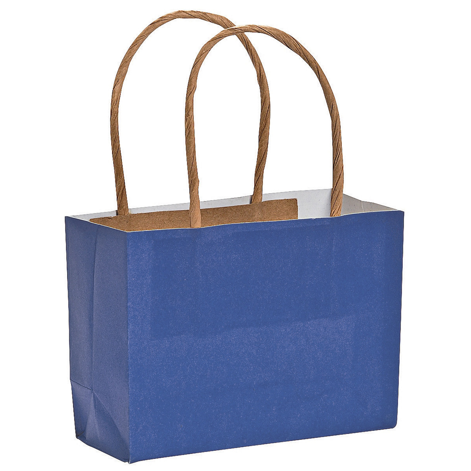 Blue Small Paper Gift Bags (Pack of 12)