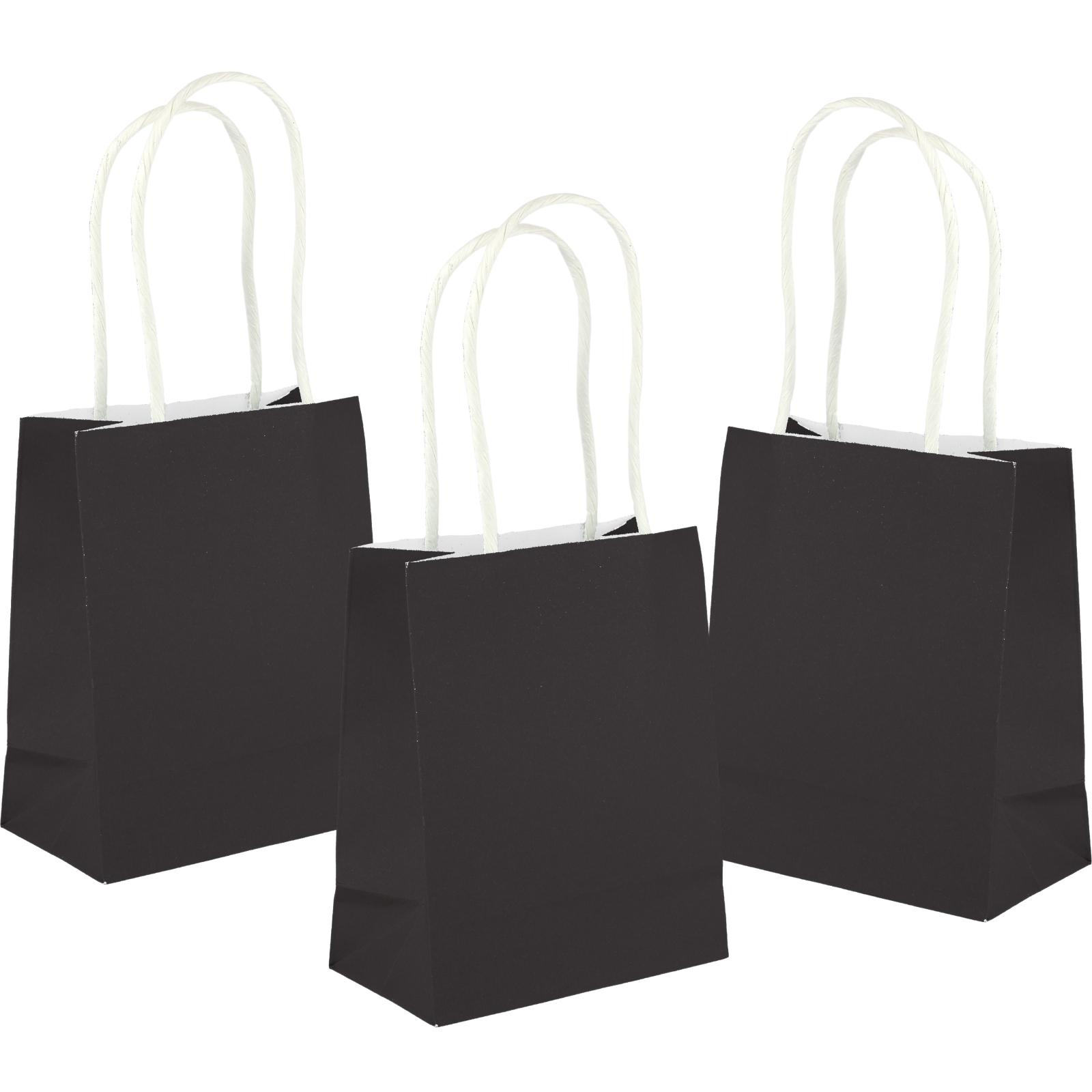 Black Kraft Paper Gift Bags 13.5cm (Pack of 5)