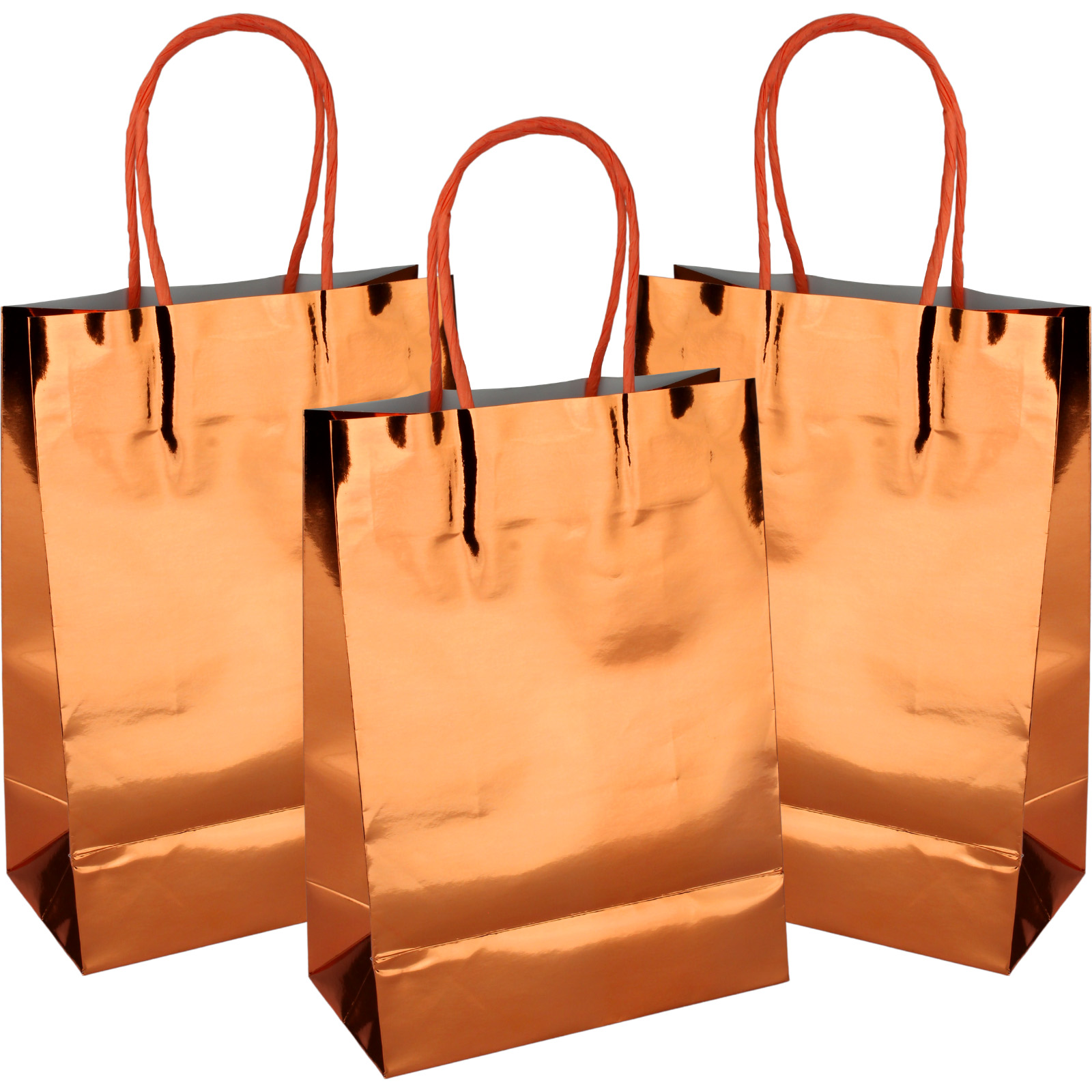 Rose Gold Foil Paper Gift Bags (Pack of 4)
