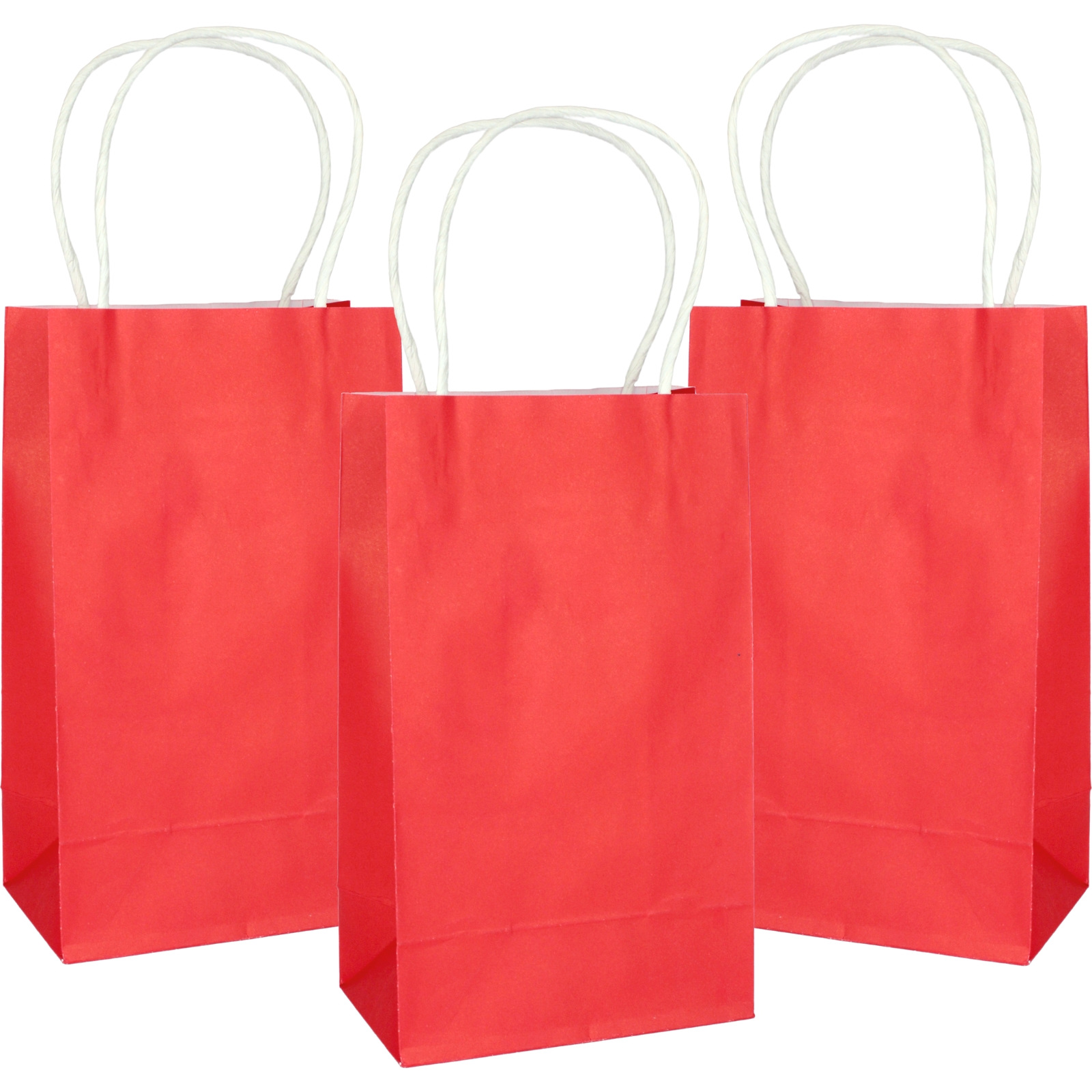 Red Paper Gift Bags 21.5cm (Pack of 5) 