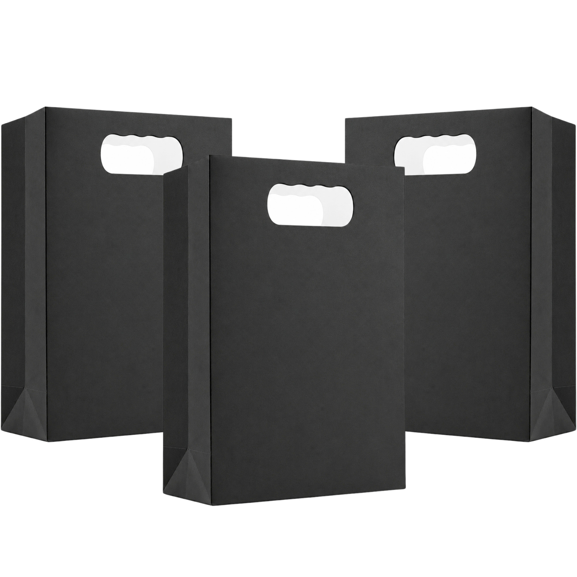Black Paper Treat Bags 18cm (Pack of 6)