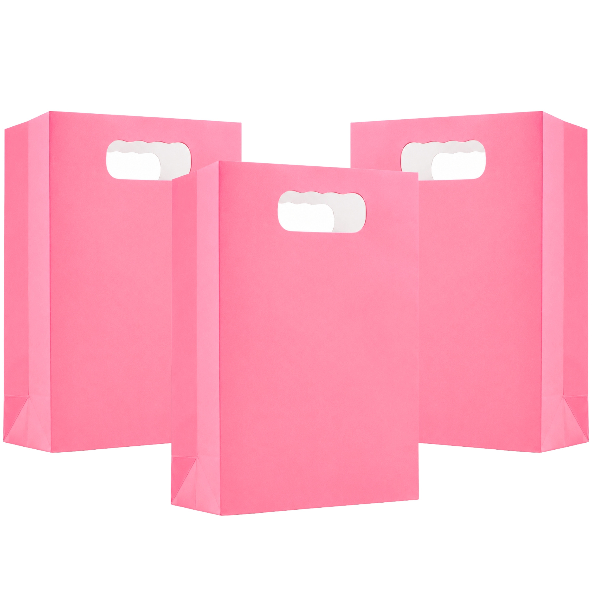 Pink Paper Treat Bags 18cm (Pack of 6)
