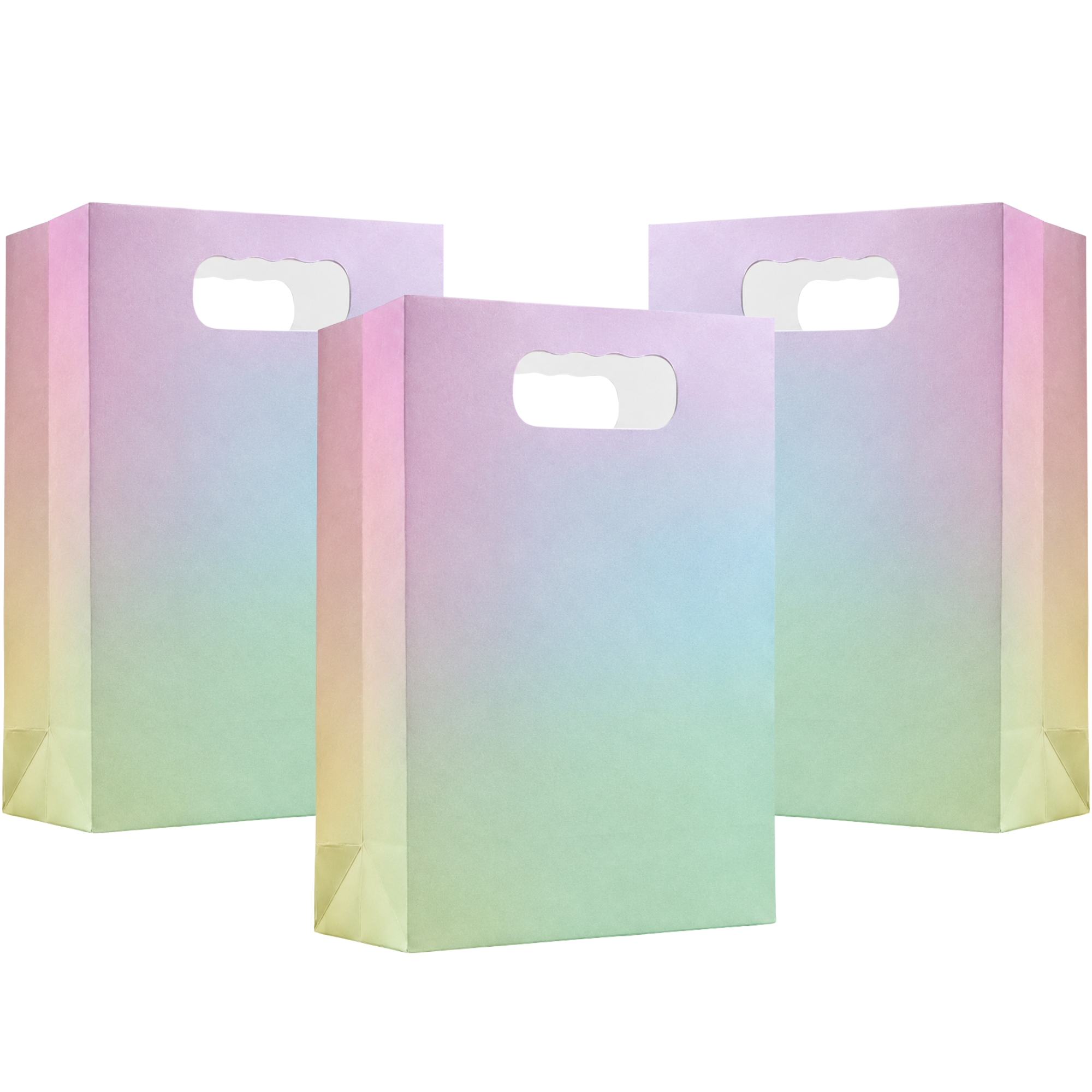 Pastel Rainbow Paper Treat Bags 18cm (Pack of 6)