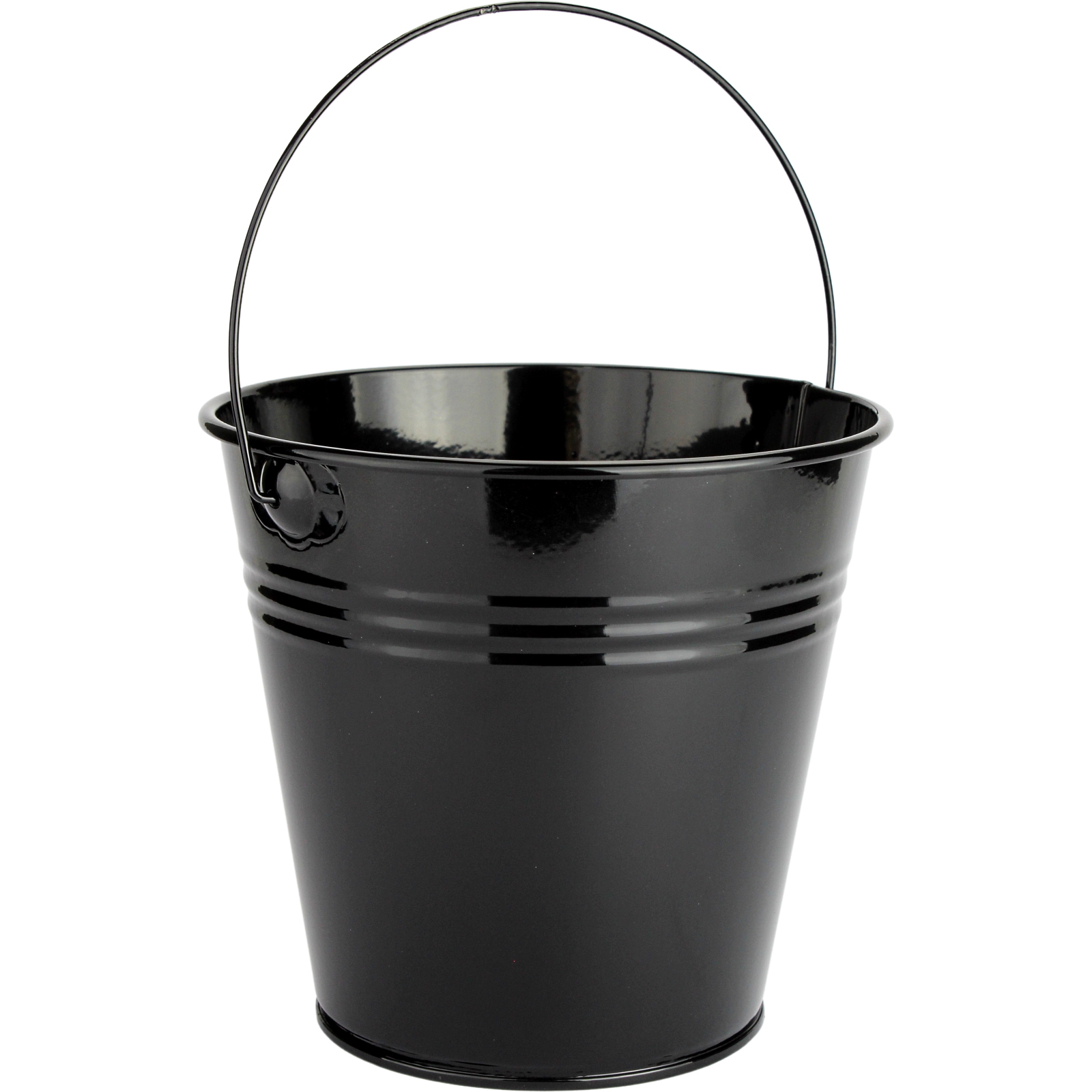 Black Metal Bucket 12cm