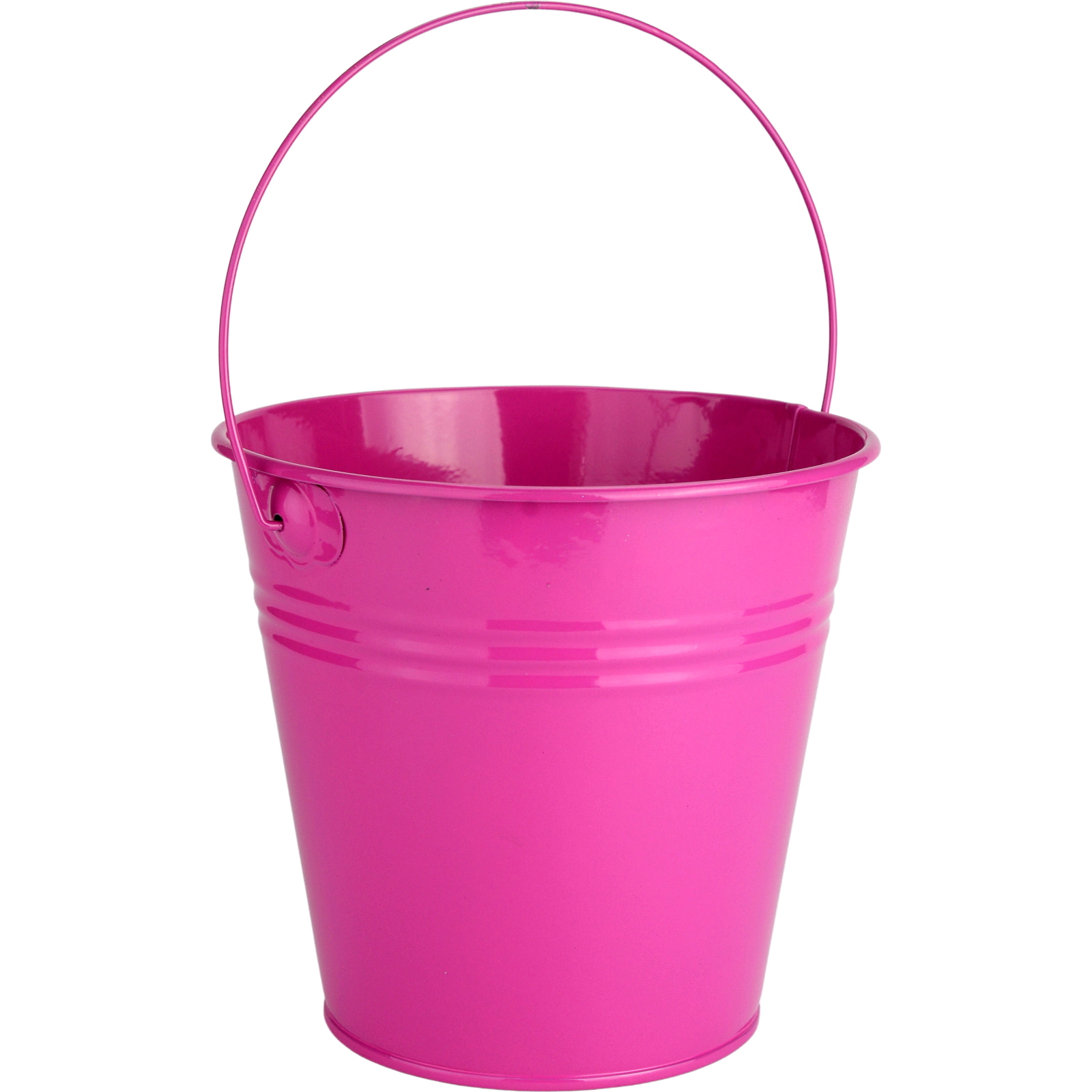 Hot Pink Metal Bucket 12cm