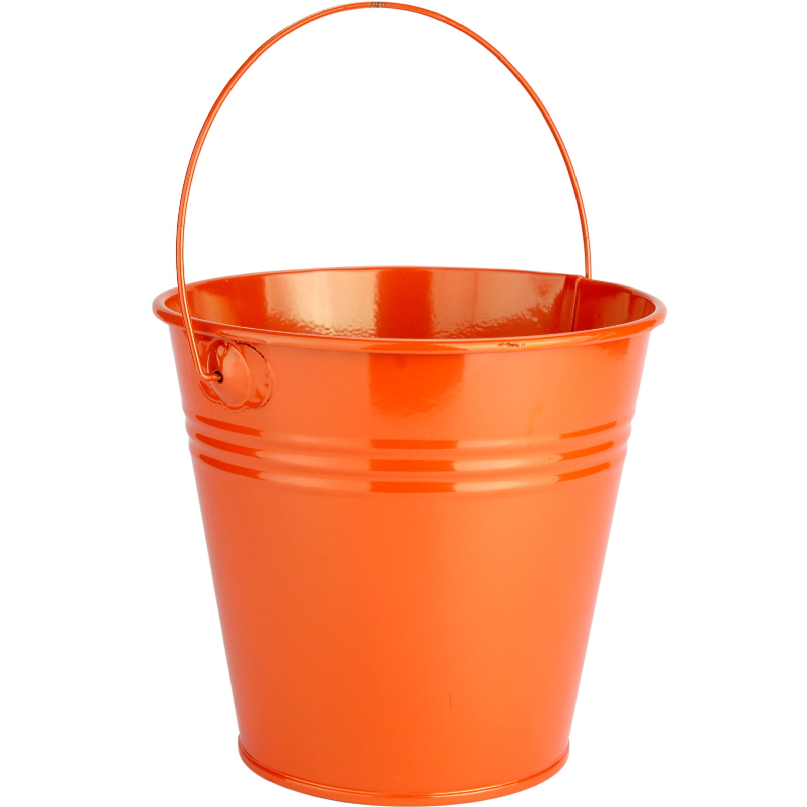 Orange Metal Bucket 12CM