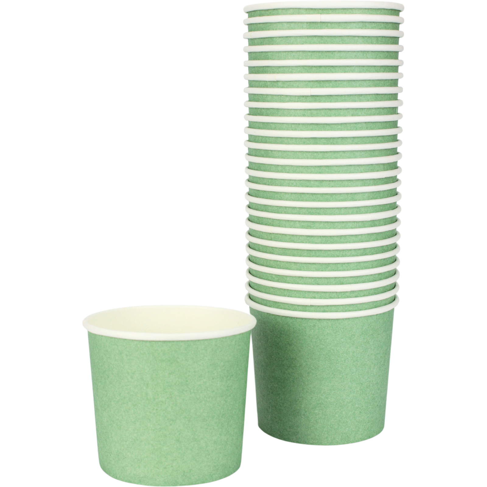 Sage Green Ice Cream Cups 354ml (Pack of 24)