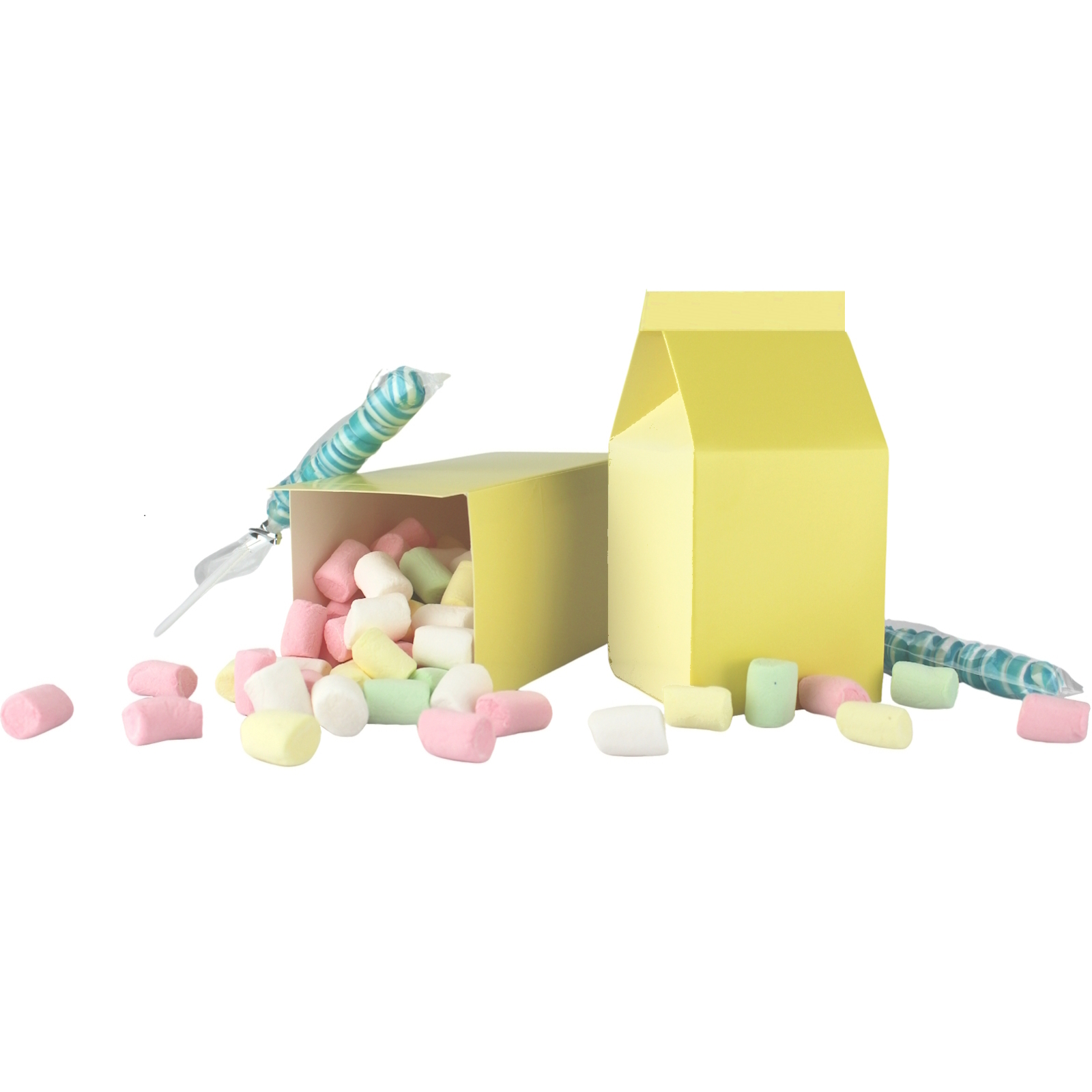 Yellow Two Tone Pastel Milk Boxes (Pack of 10)