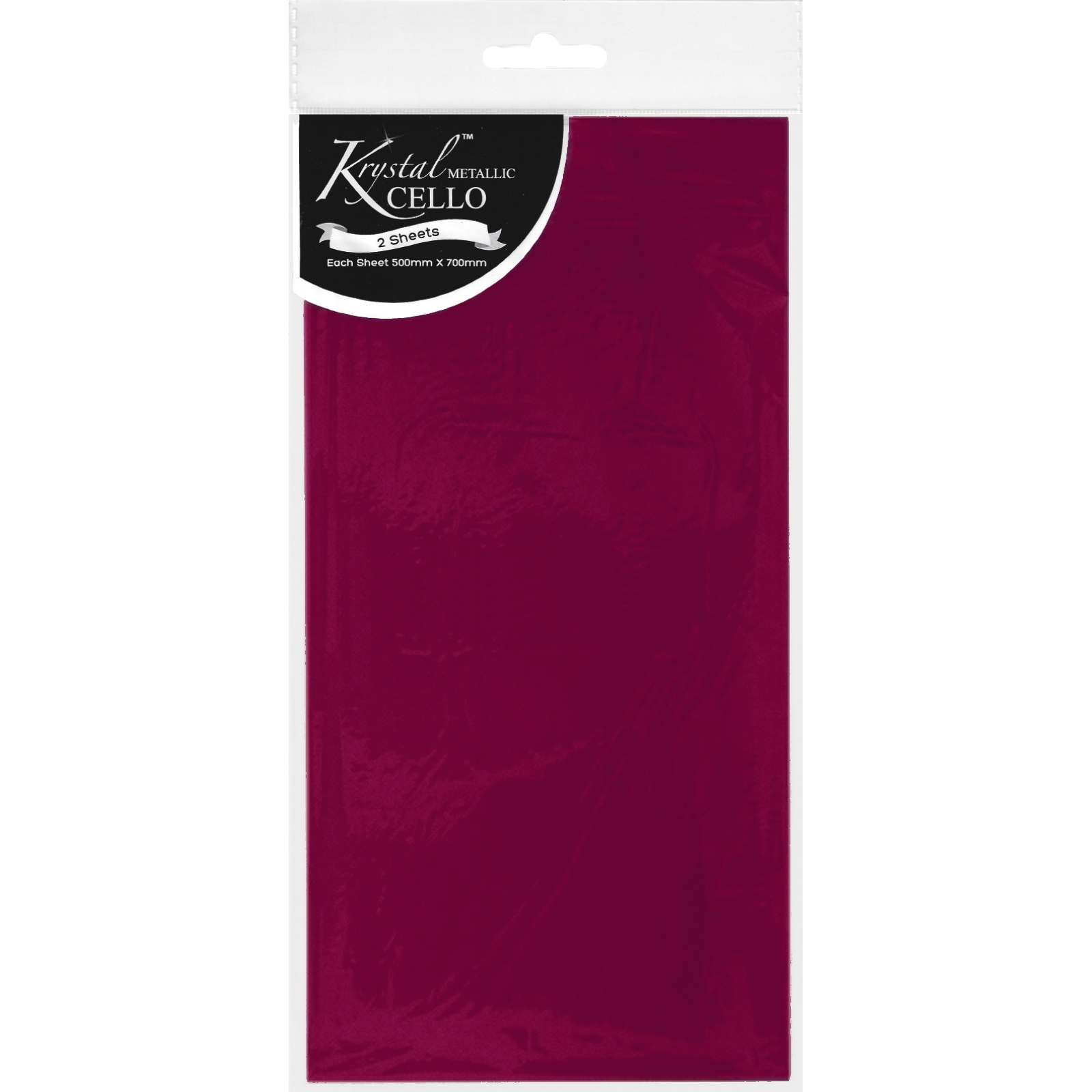 Krystal Pink Cellophane (2 Sheets)