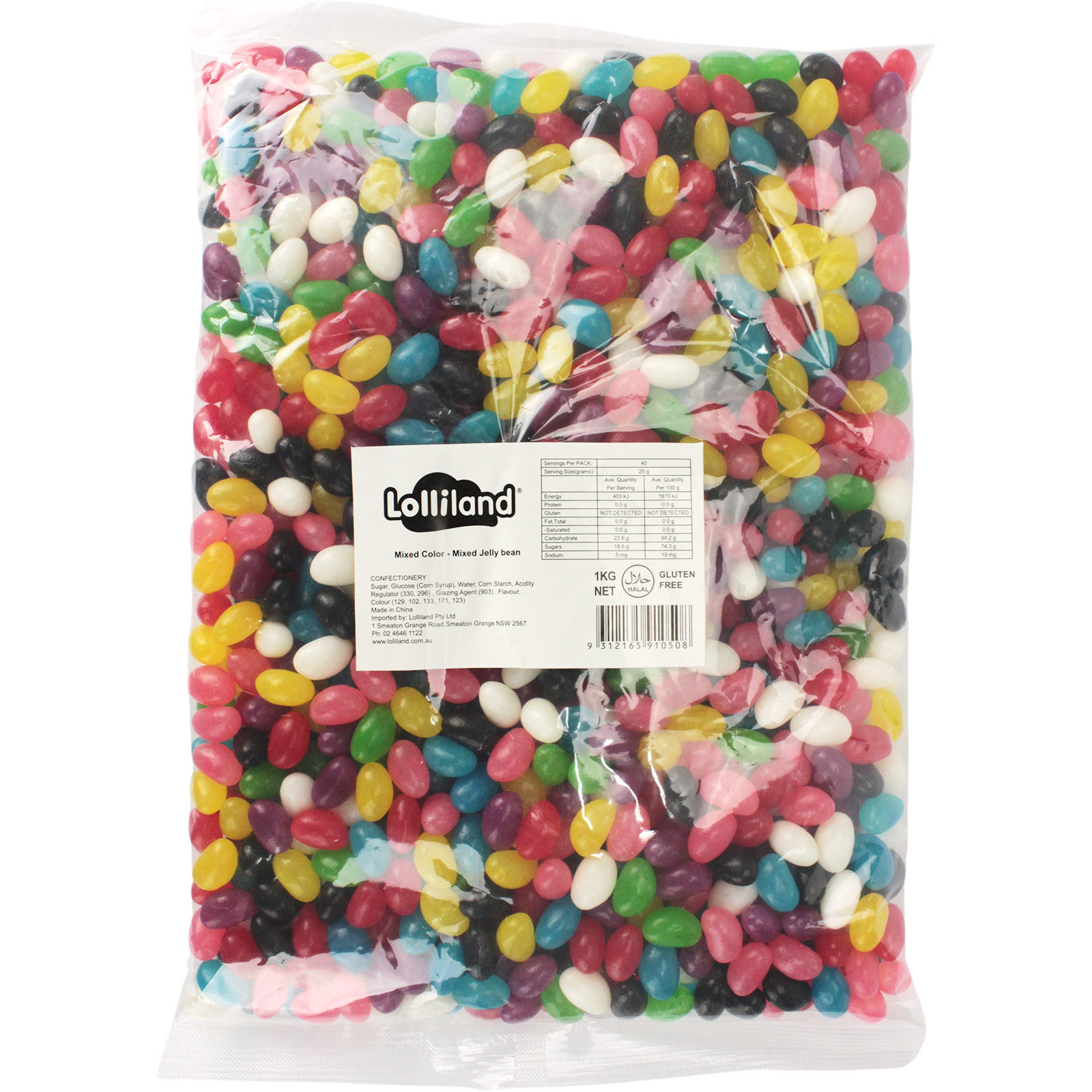 Lolliland Mini Mixed Coloured Jelly Beans (1kg)