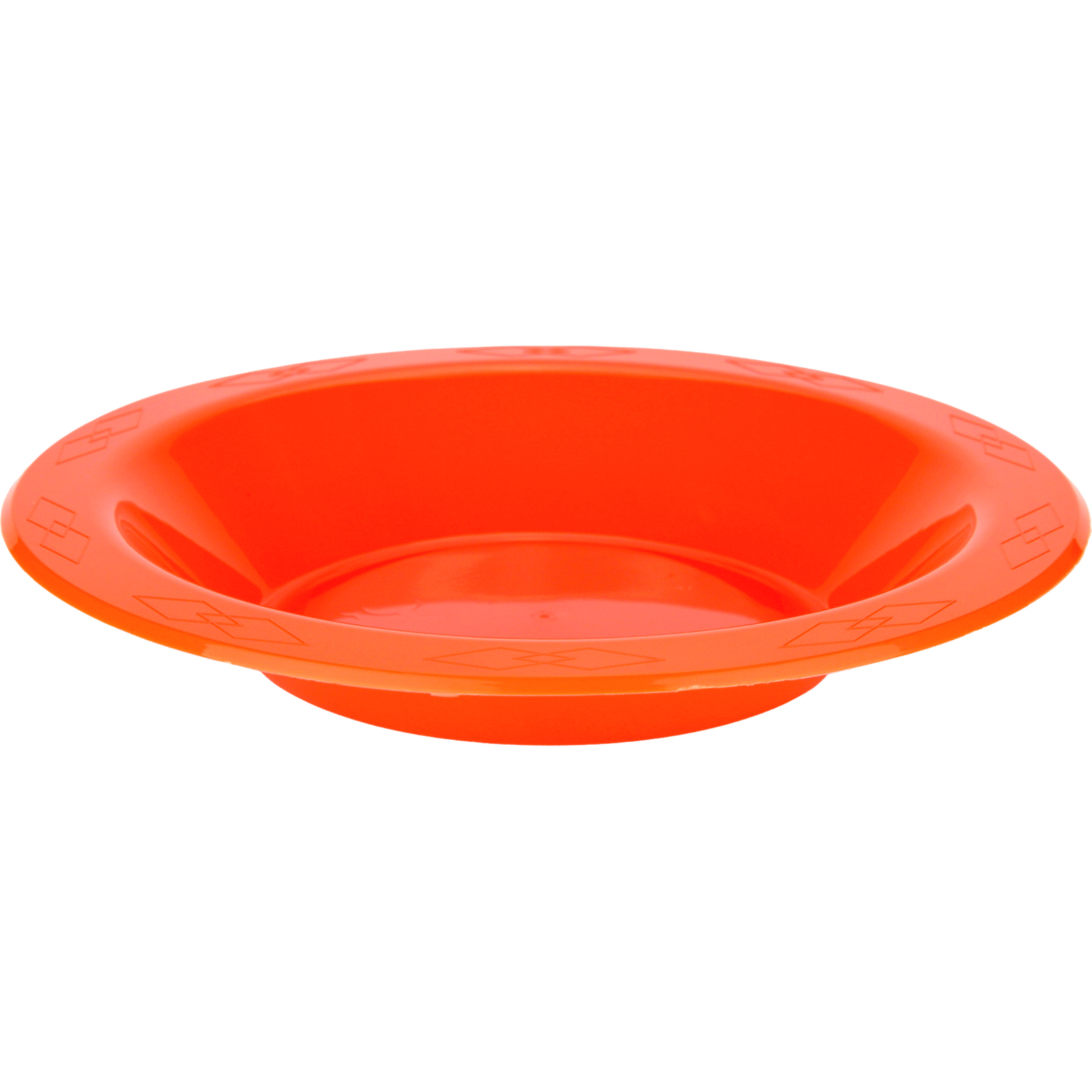 Orange 18cm Plastic Reusable Bowls (Pack of 20)