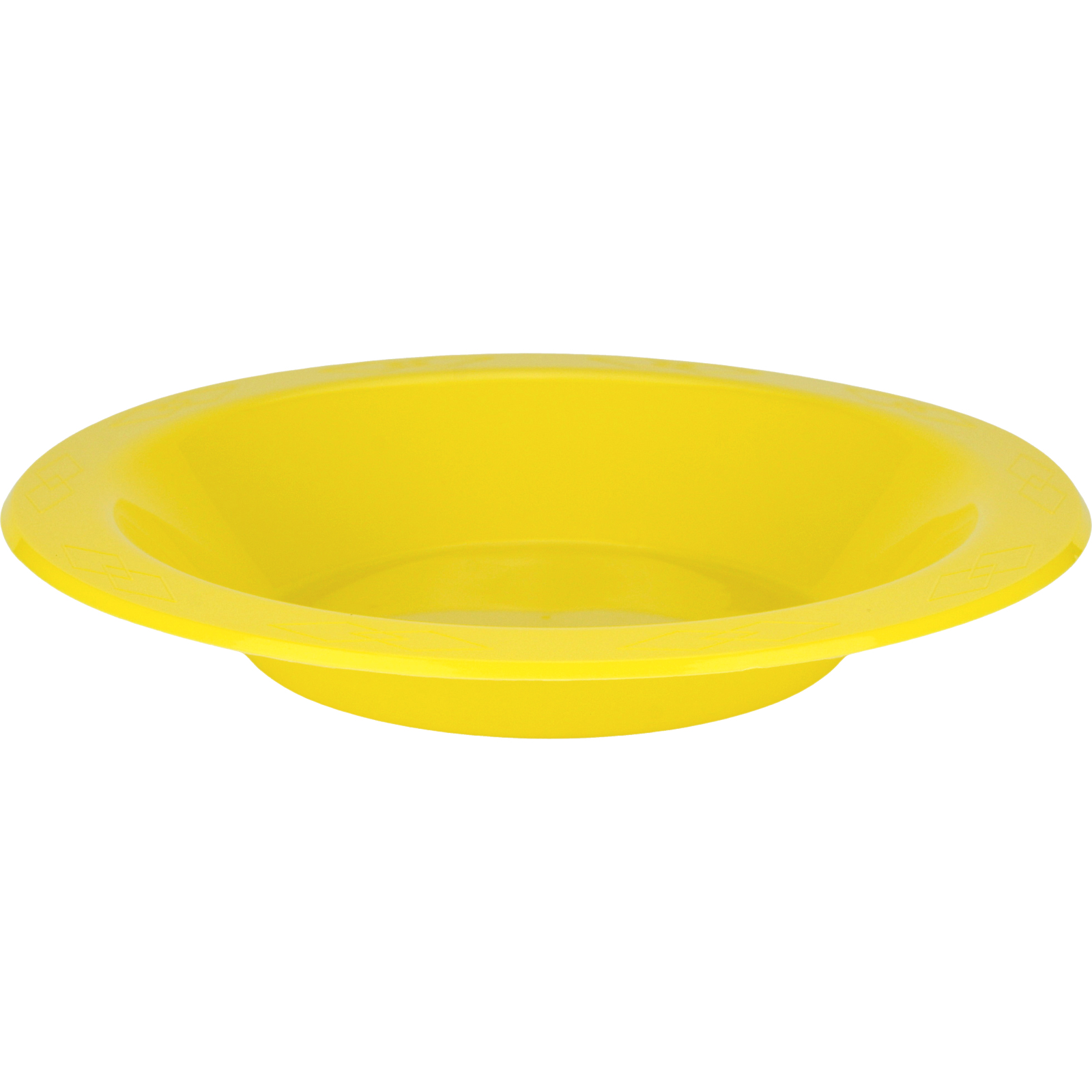 Yellow 18cm Plastic Reusable Bowls (Pack of 20)