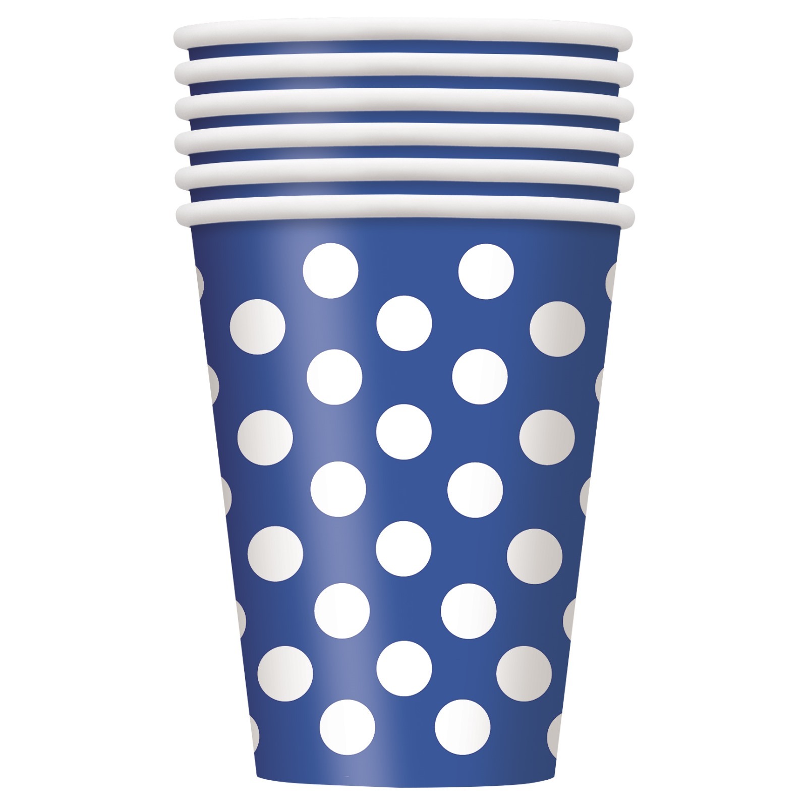 Blue Polkadot Paper Cups (Pack of 6)