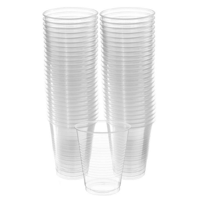 Clear Plastic Cups Big Party Pack (Pack of 50)
