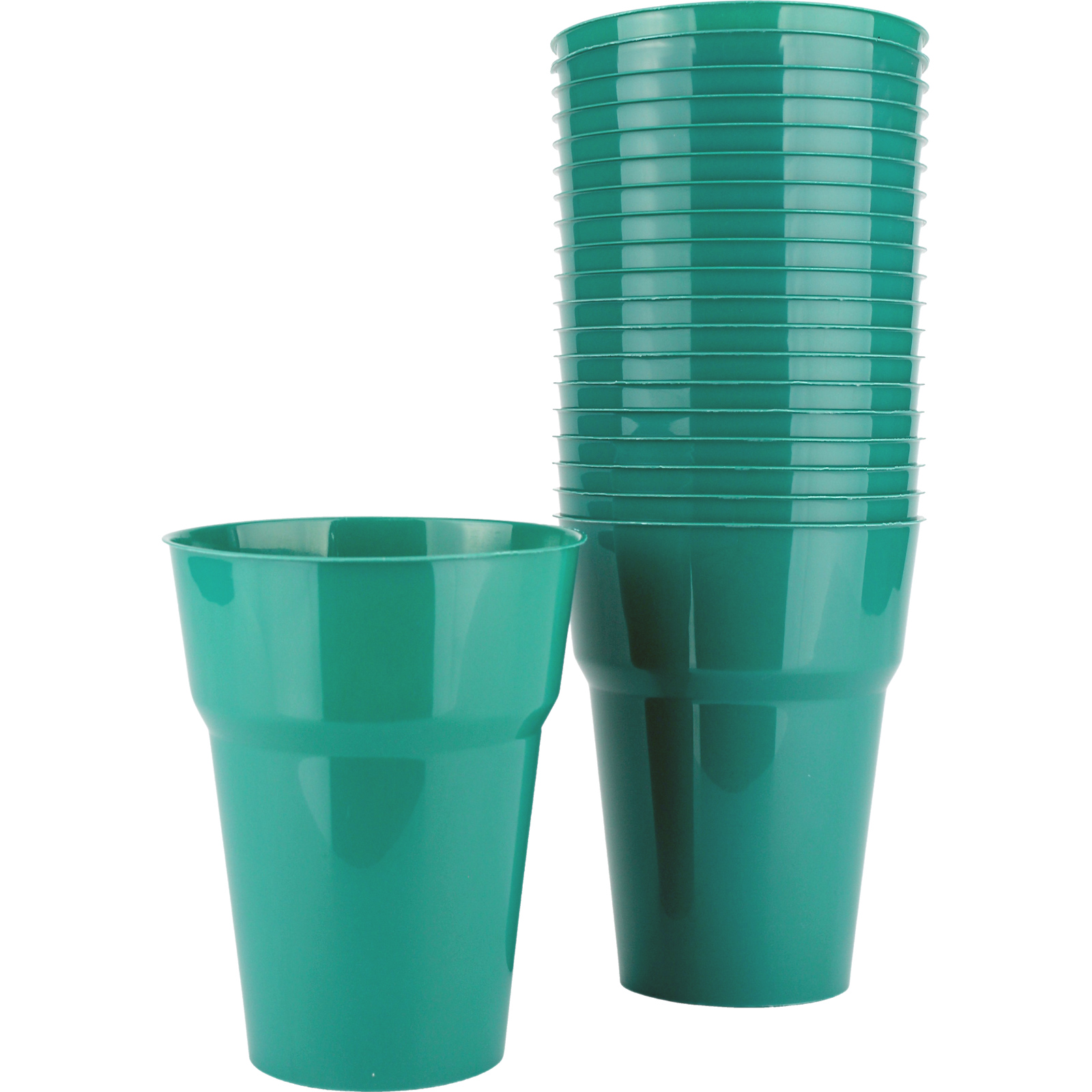 Jade Green Plastic Reusable Cups 285ml (Pack of 20)
