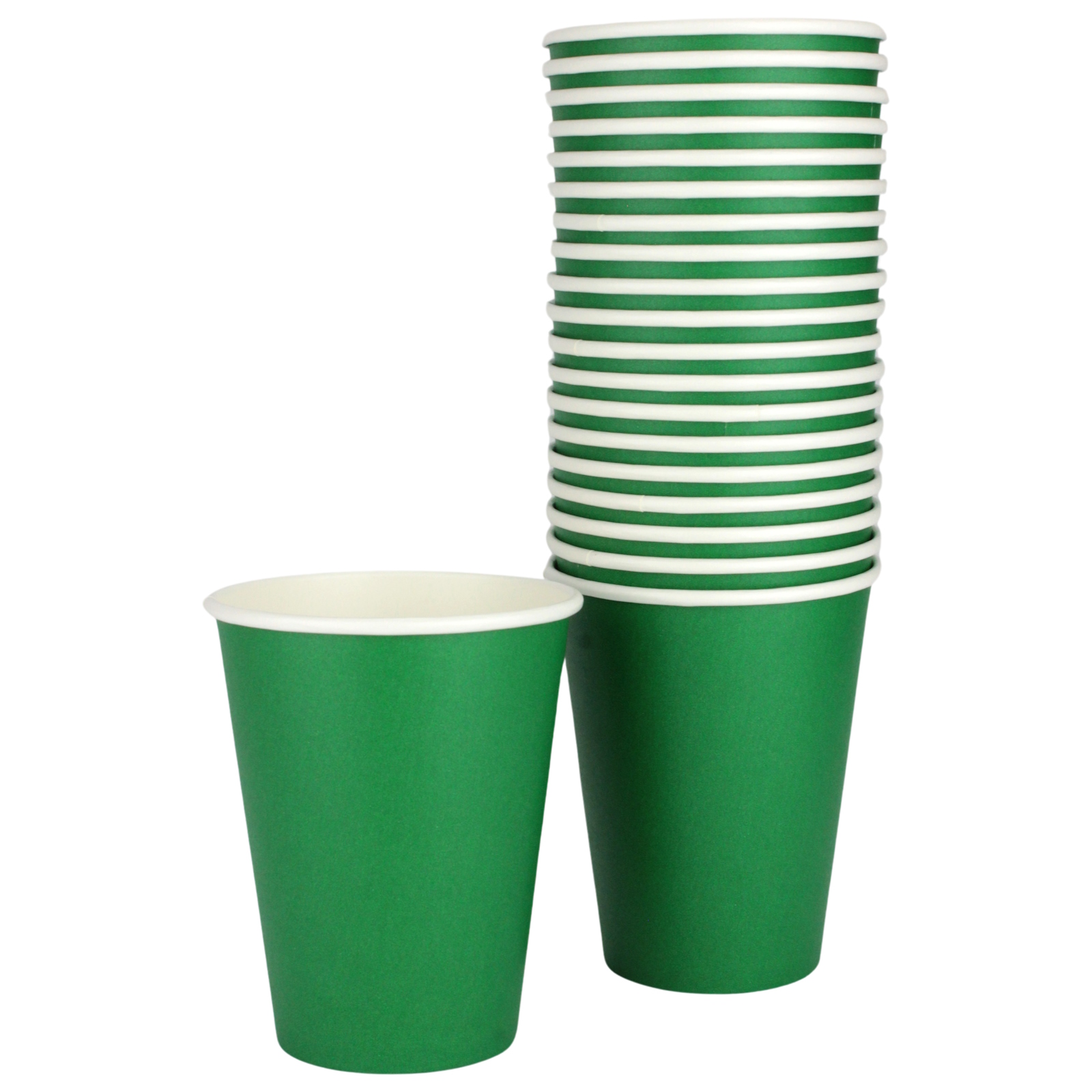 Festive Green Paper Cups 354ml (Pack of 20)