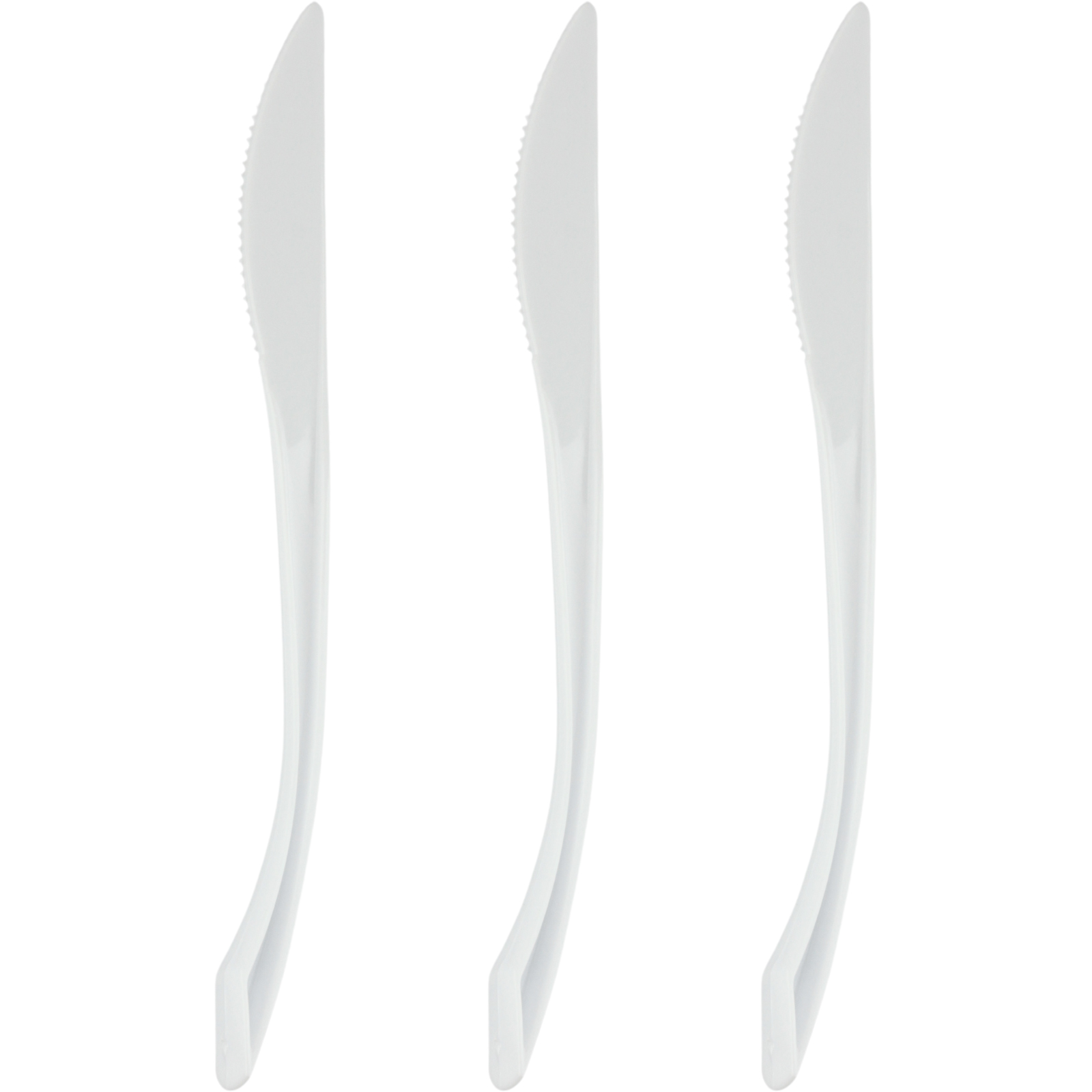 White Flair Reusable Plastic Knives (Pack of 50)