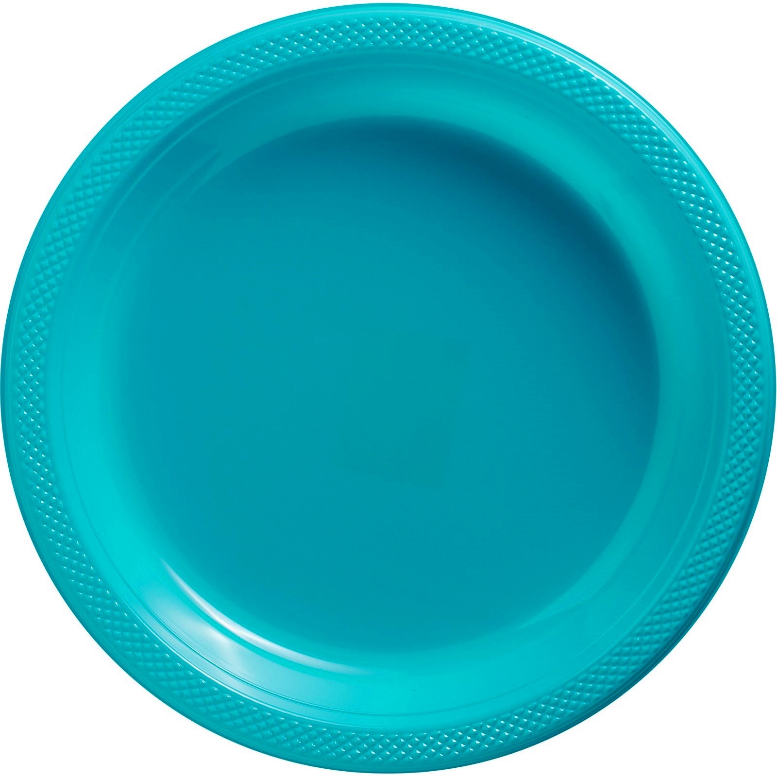 Teal Large Plastic Plates (Pack of 20)