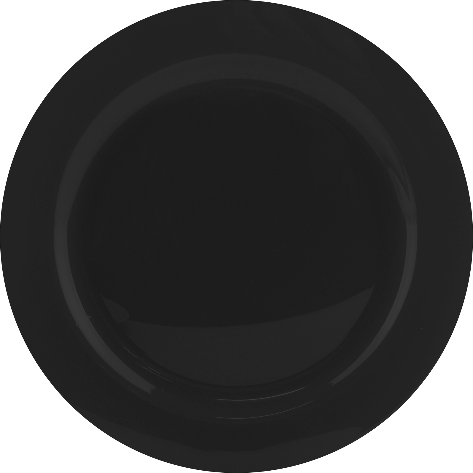 Black 23cm Plastic Reusable Plates (Pack of 10)