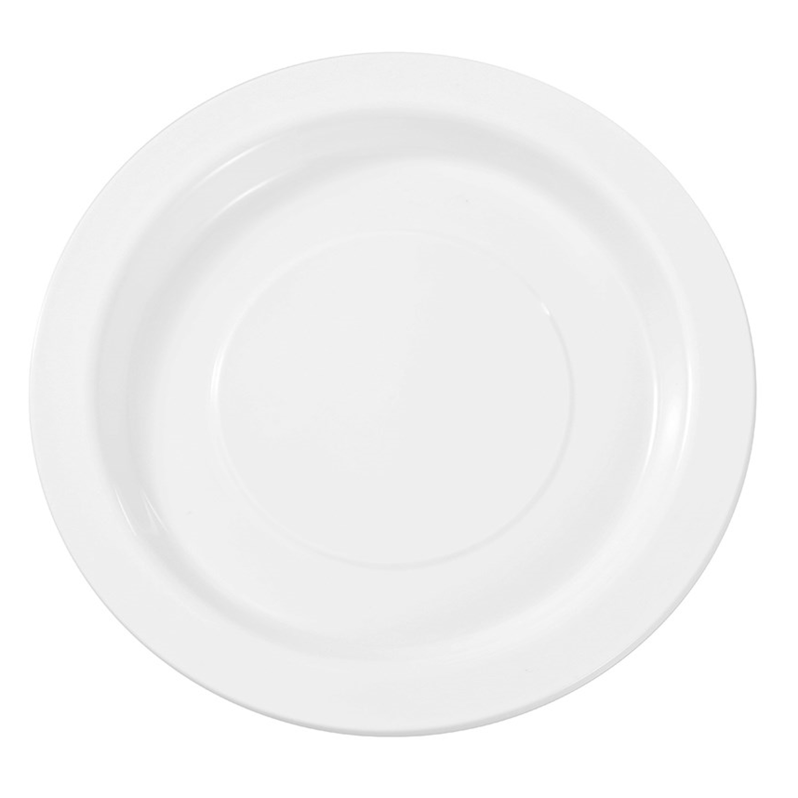 Lemon & Lime White Plastic Reusable Plates 22.5cm (Pack of 25) 