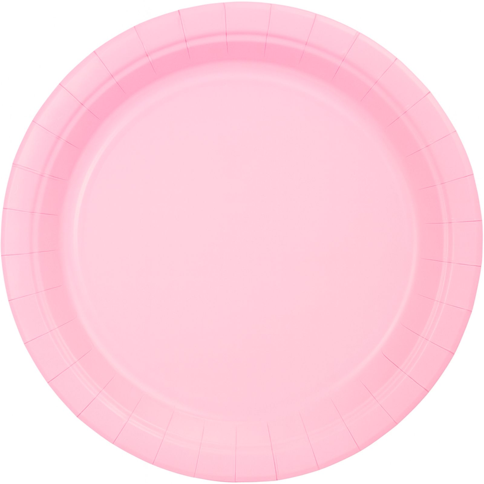 Baby Pink Large Paper Plates (Pack of 12) 