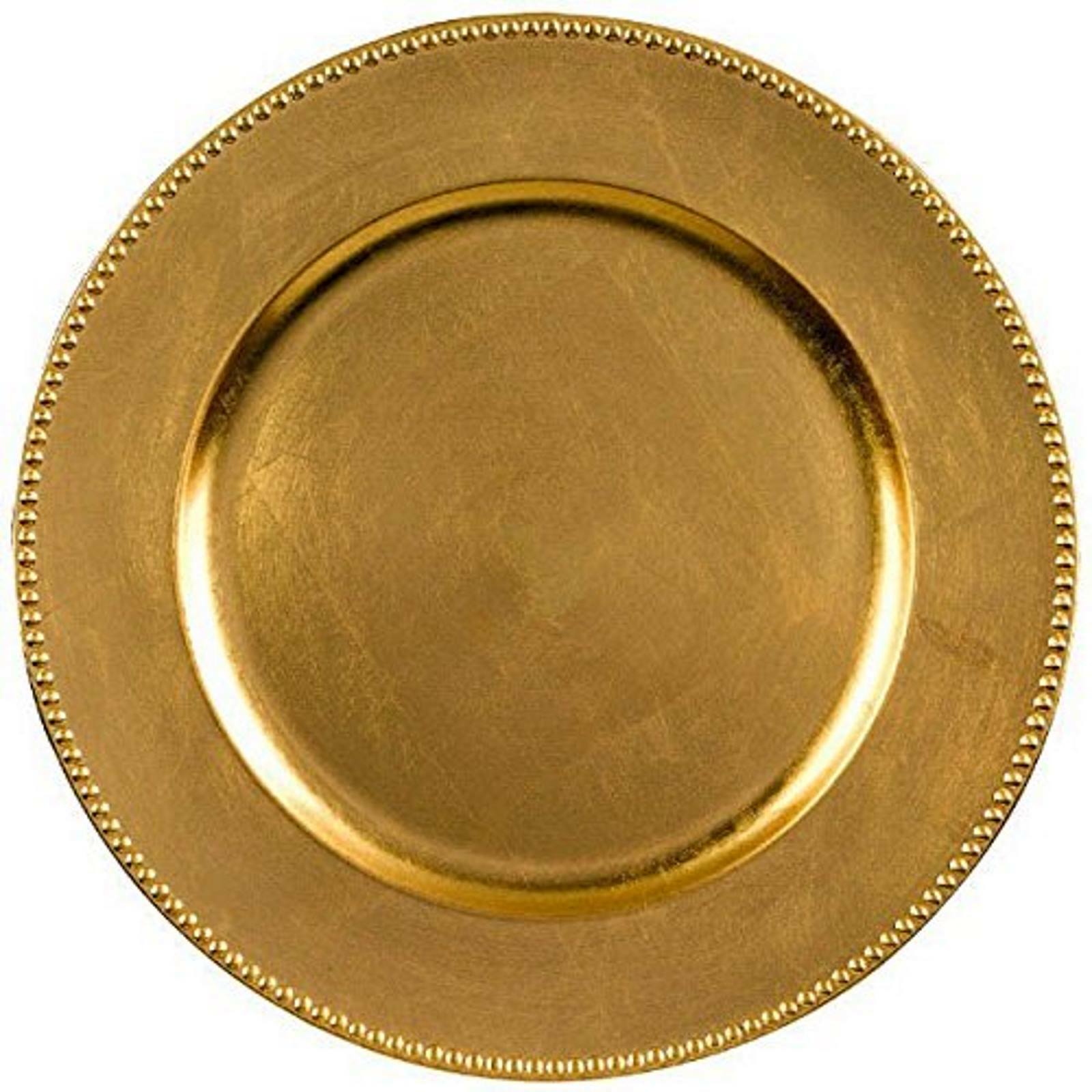 Metallic Gold Round Plastic Serving Platter