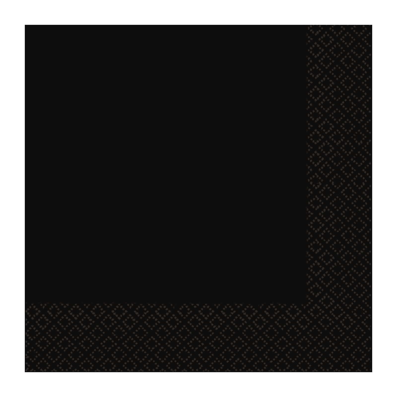 Jet Black Beverage Napkins / Serviettes (Pack of 40)