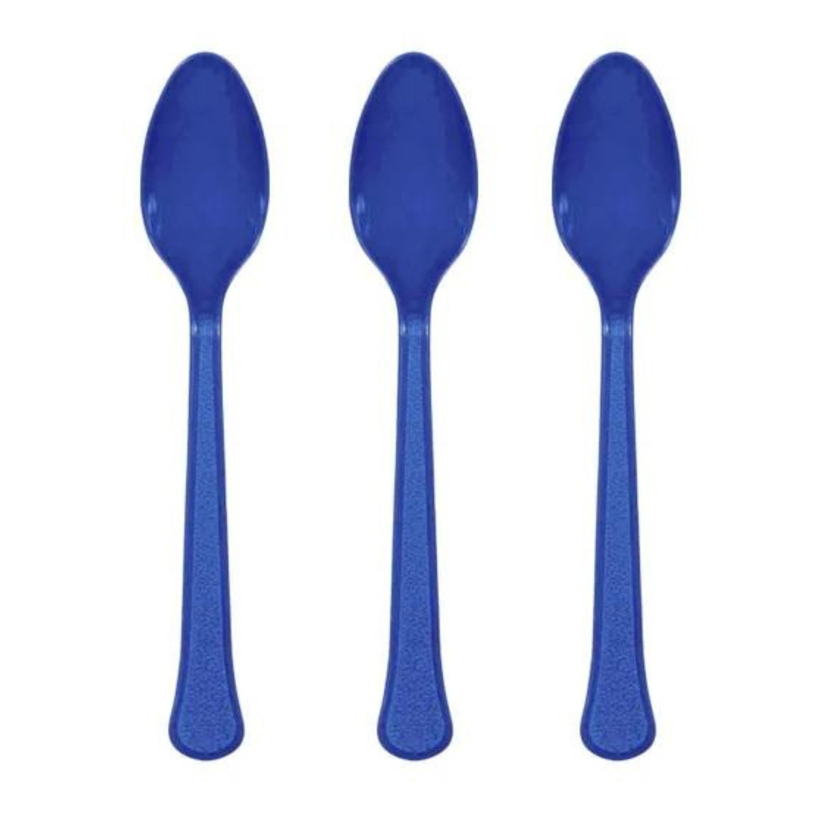 Royal Blue Reusable Plastic Spoons (Pack of 20)