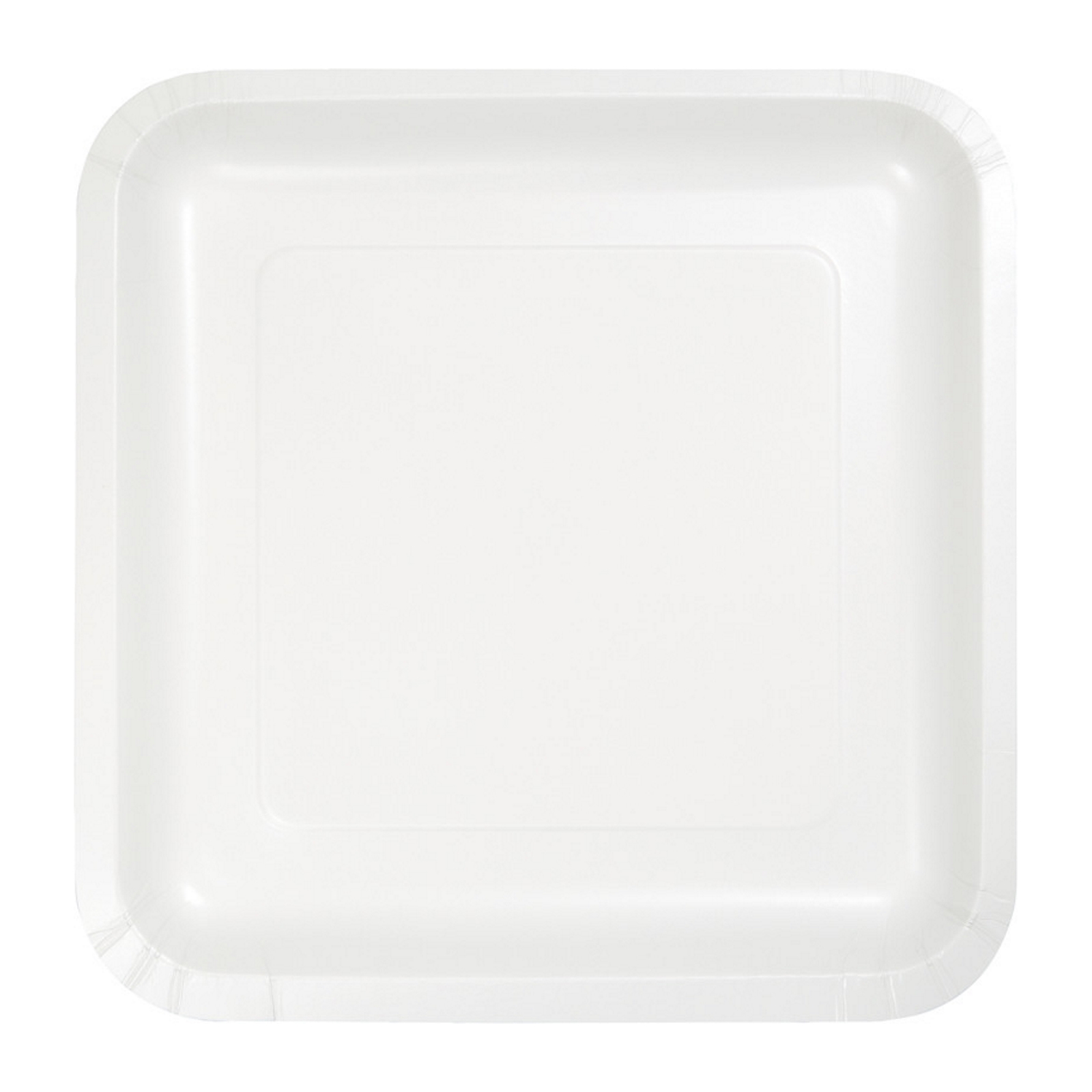 White Square Paper Plates 18cm (Pack of 18) 