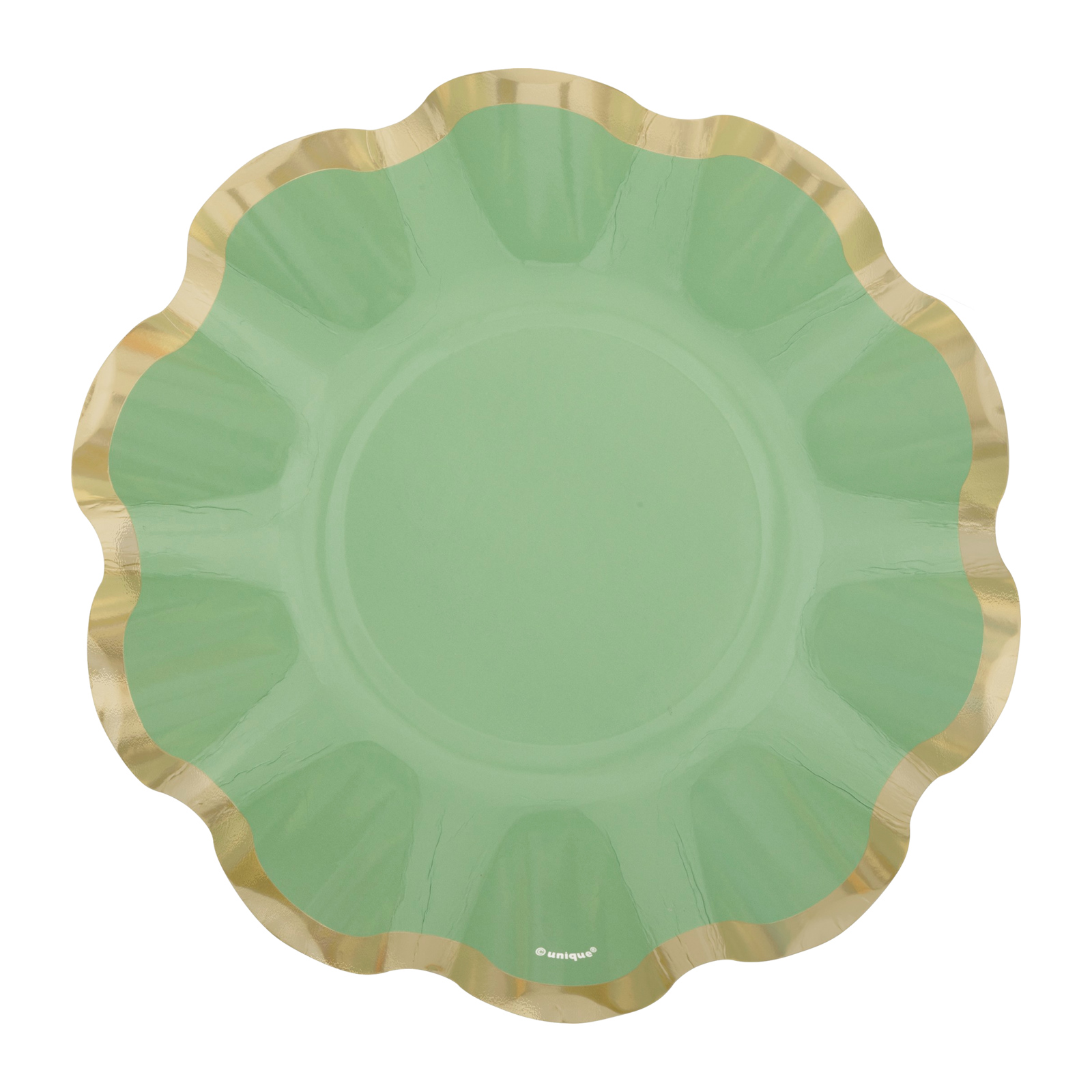 Elegant Sage Small Paper Plates (Pack of 8)
