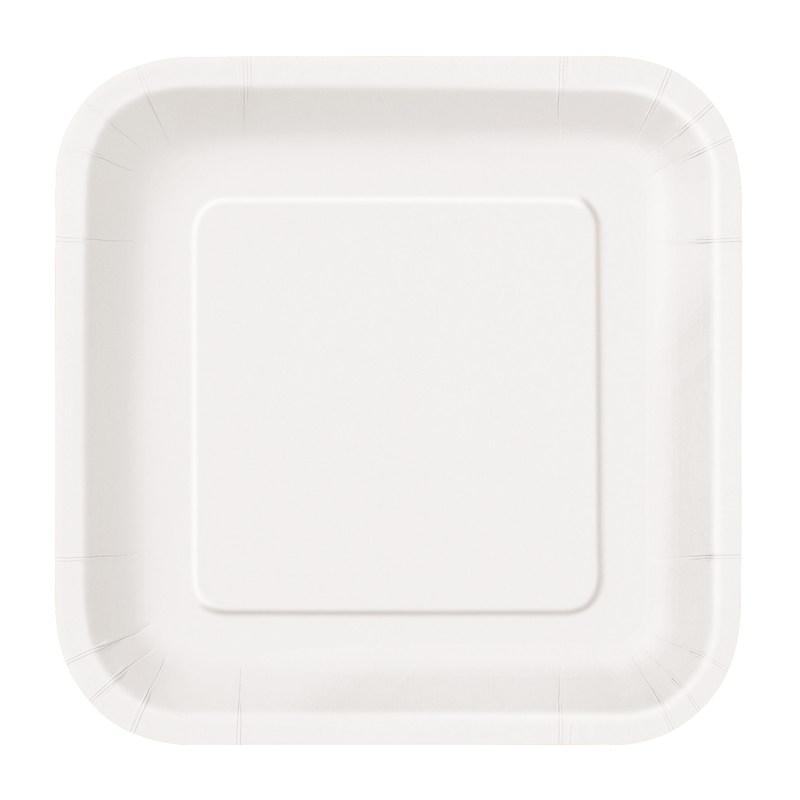 Bright White 18cm Square Paper Plates (Pack of 8) 
