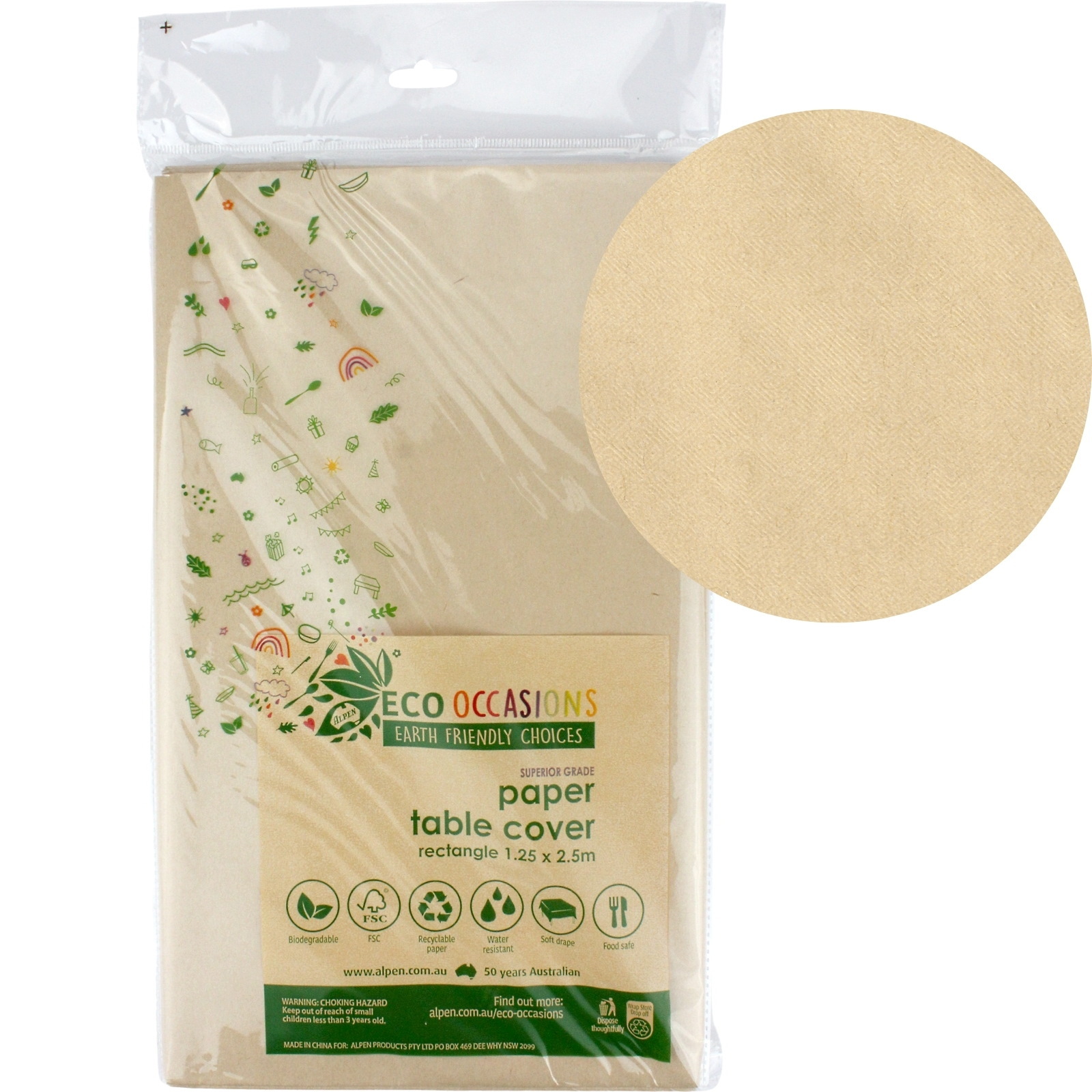 Kraft Eco Biodegradable Paper Tablecloth