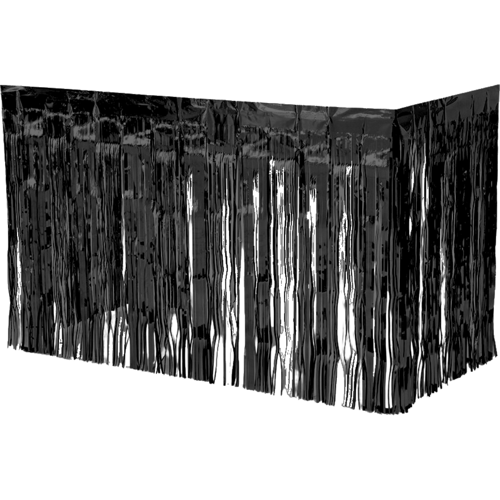 Metallic Black Table Skirt