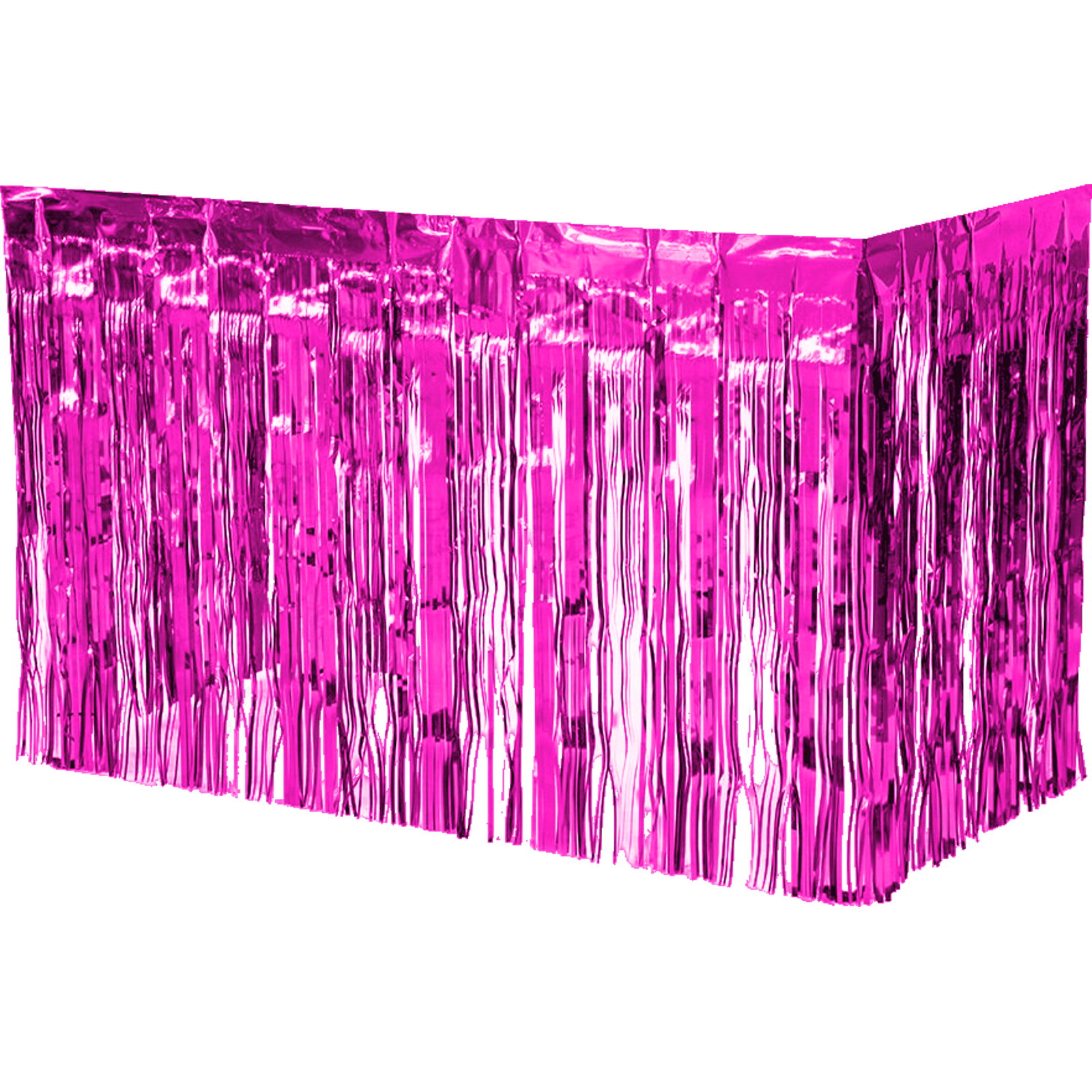 Metallic Hot Pink Table Skirt