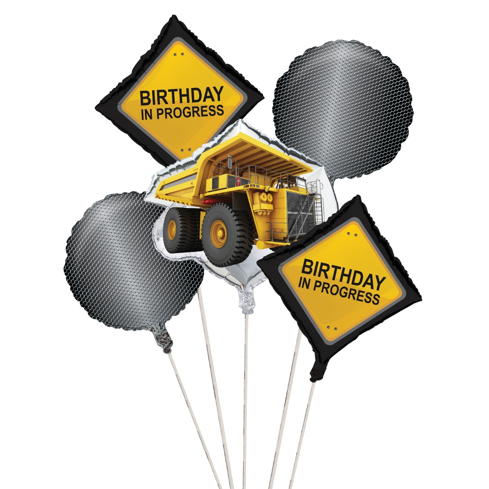 Construction Zone Helium Balloon Bouquet