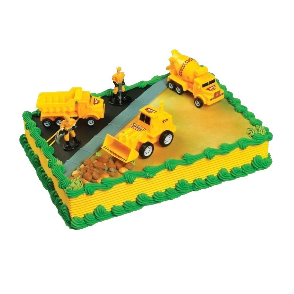 Construction Cake Decoration Kit (Set of 5 Toys)