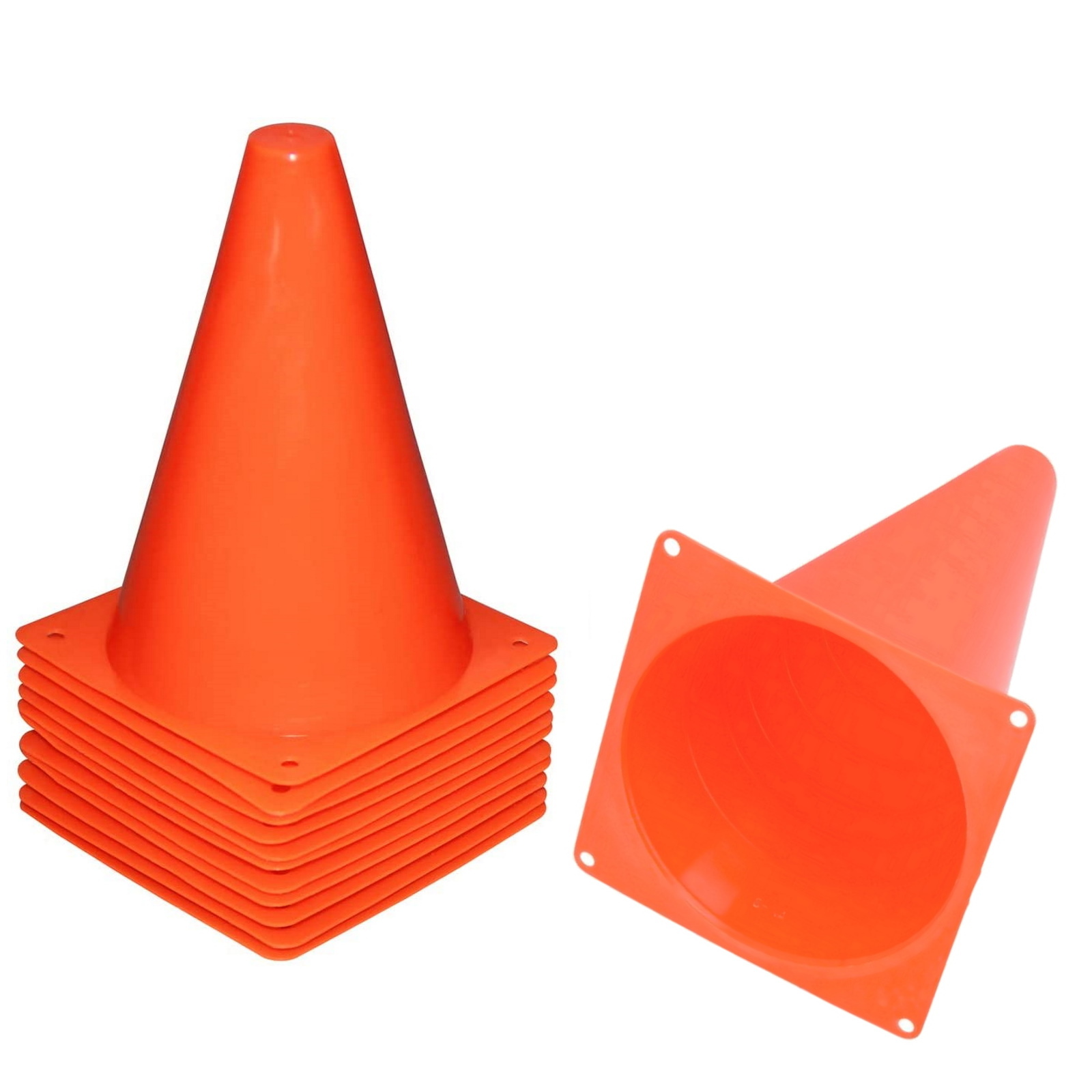 Orange Plastic Traffic Cones (Pack of 12)