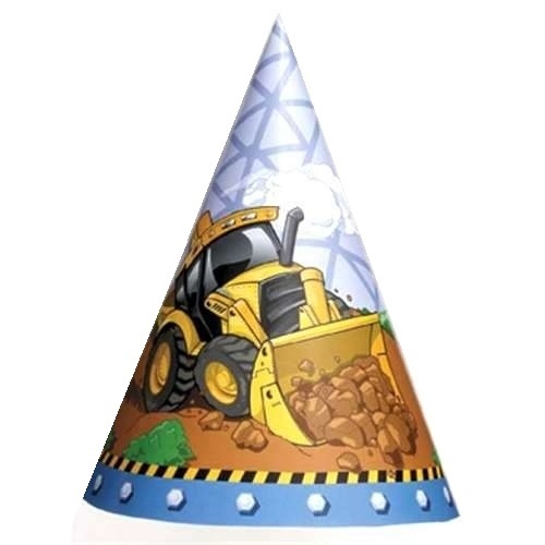 Construction Party Hats (Pack of 8)