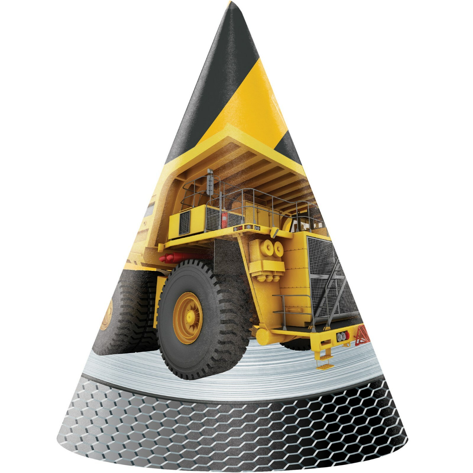 Construction Zone Party Hats (Pack of 8)