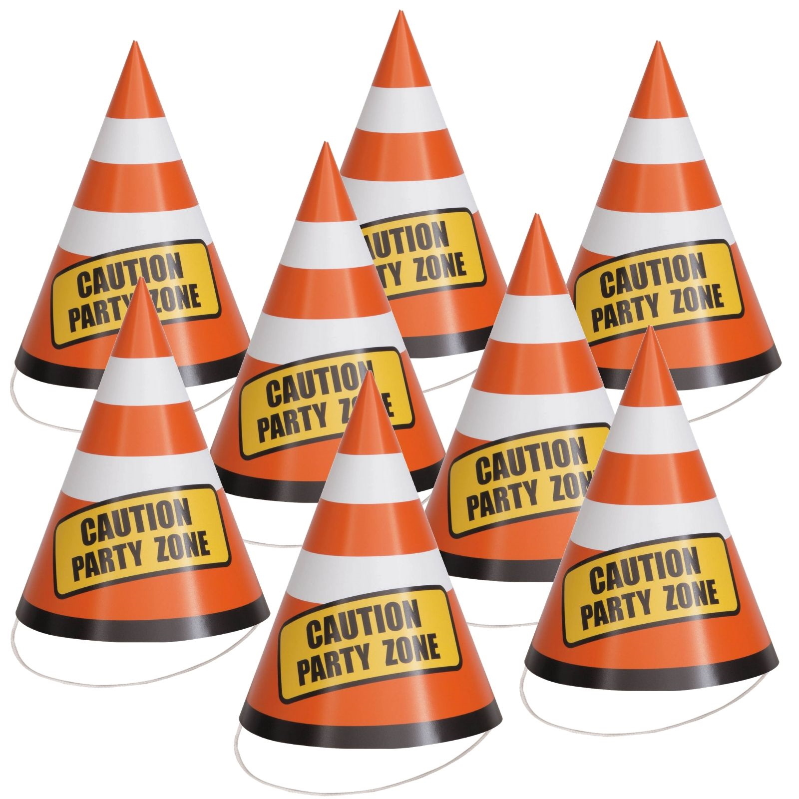Construction Party Hats (Pack of 8)