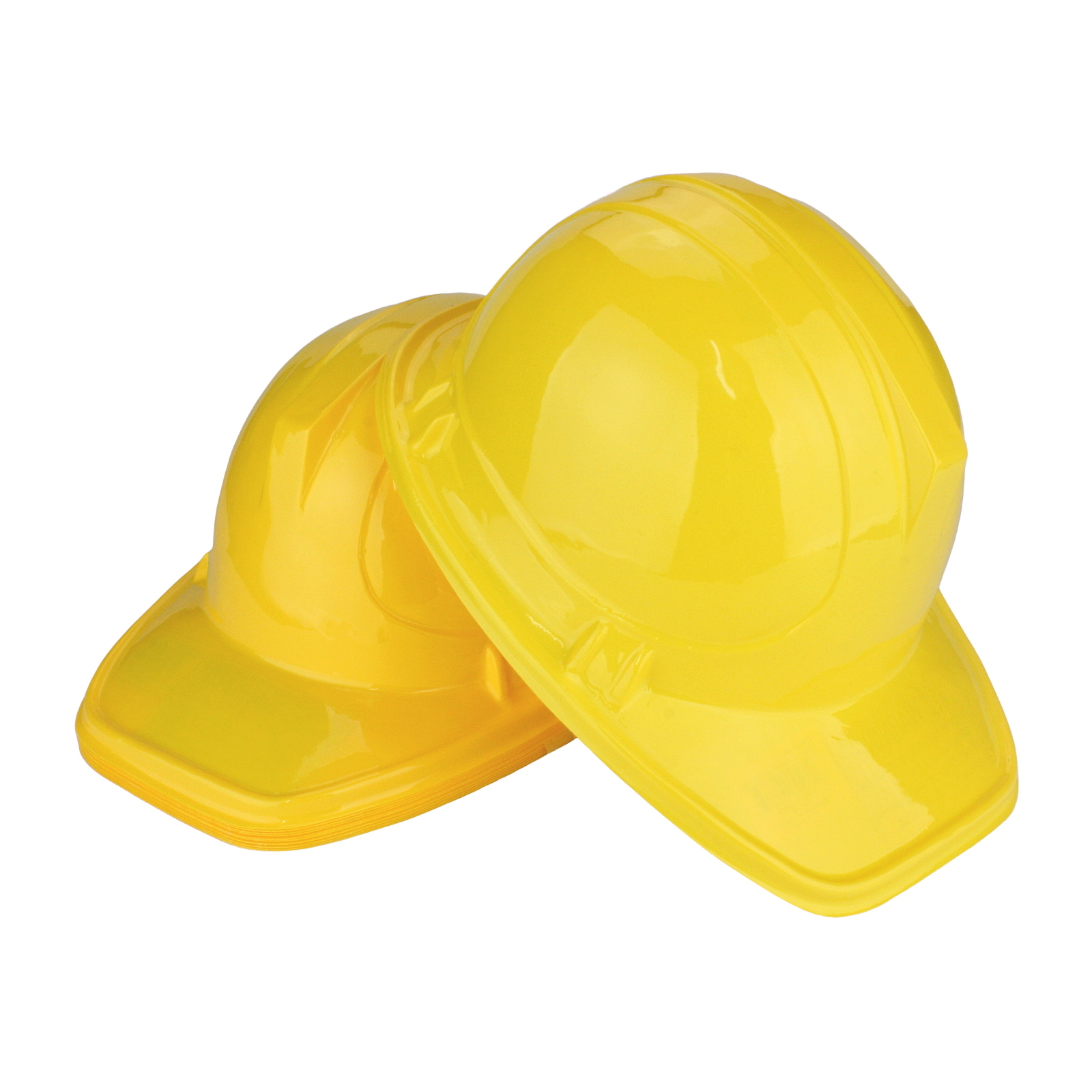 Construction Yellow Plastic Hats 56cm (Pack of 12)