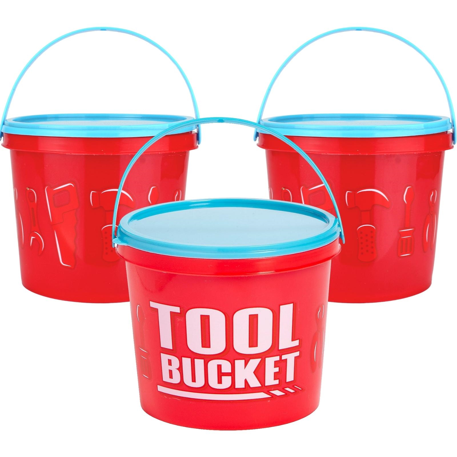 Little Handyman Small Tool Buckets with Lids (Pack of 12)
