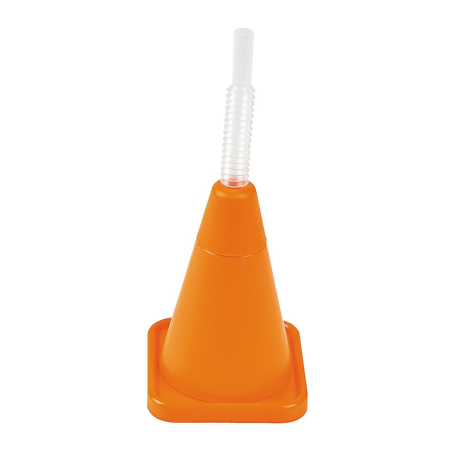 Traffic Cone Novelty Cup with Straw