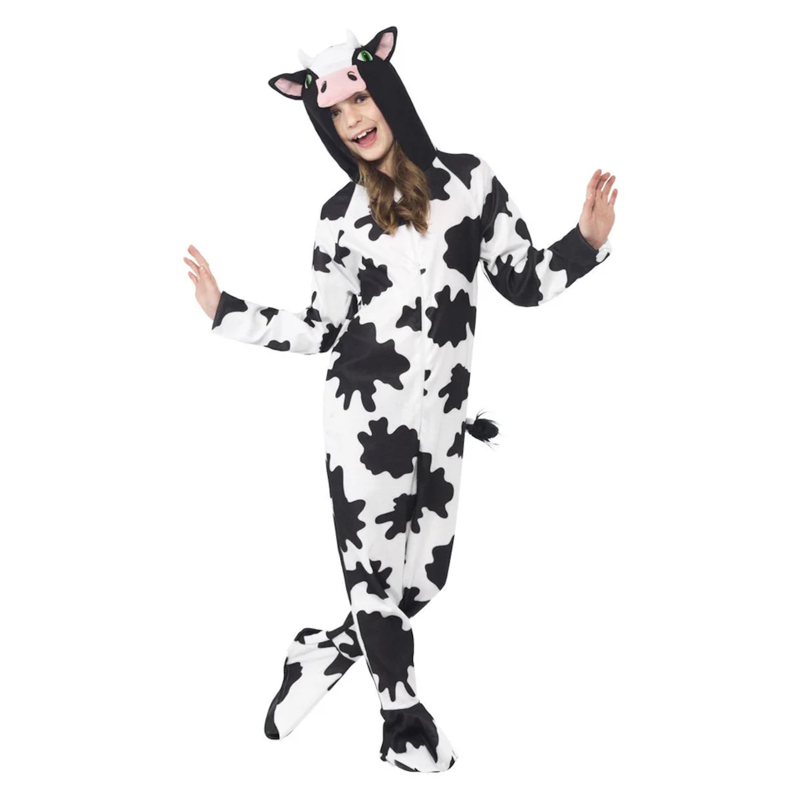 Kids Black and White Cow Costume