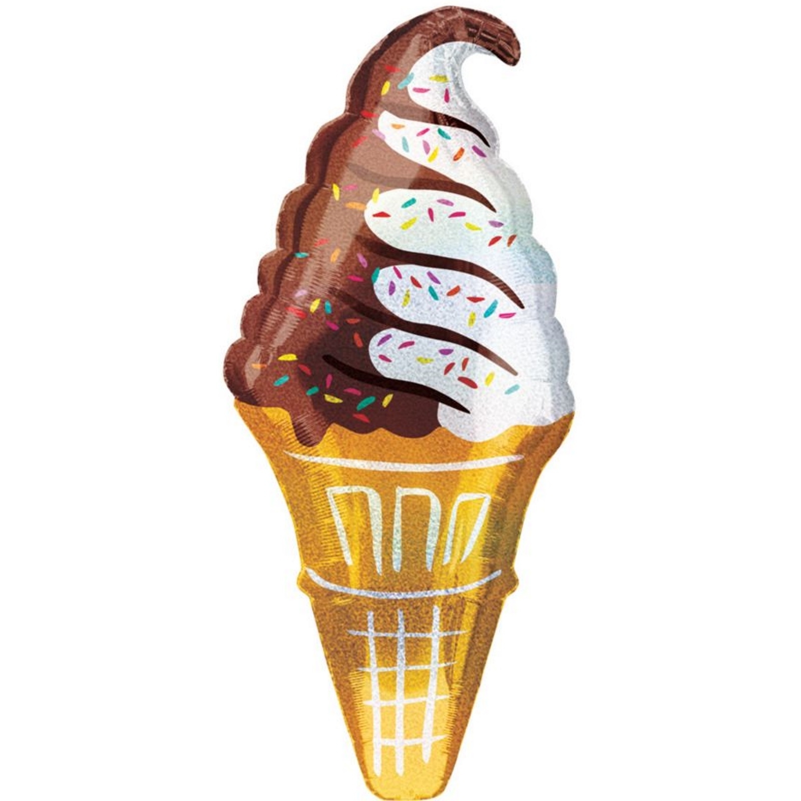 Ice Cream Cone Supershape Jumbo Helium Balloon