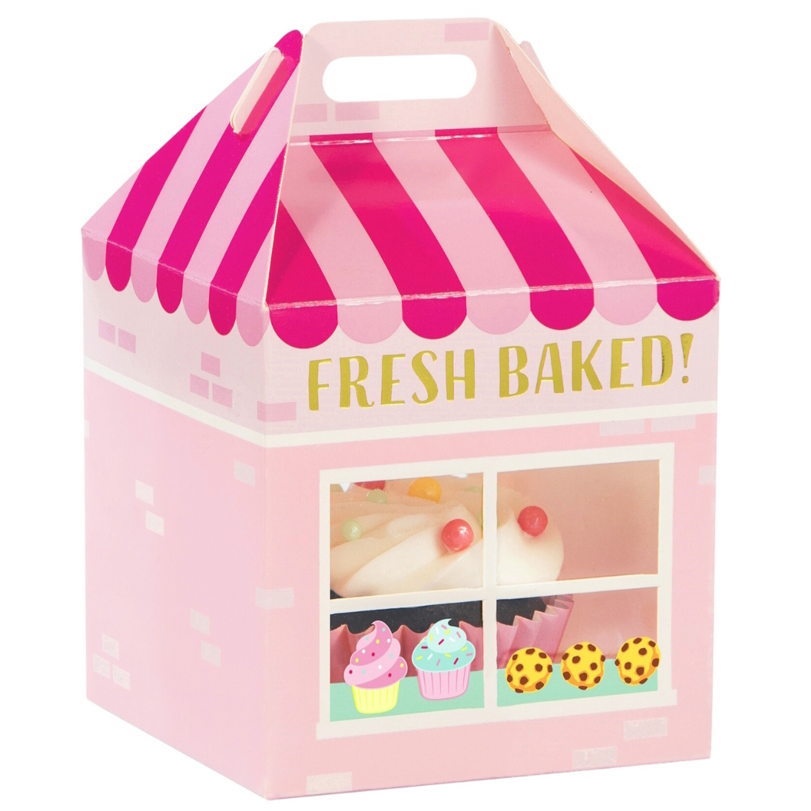 Bakery Sweets Cupcake Boxes With Window (Pack of 8) 