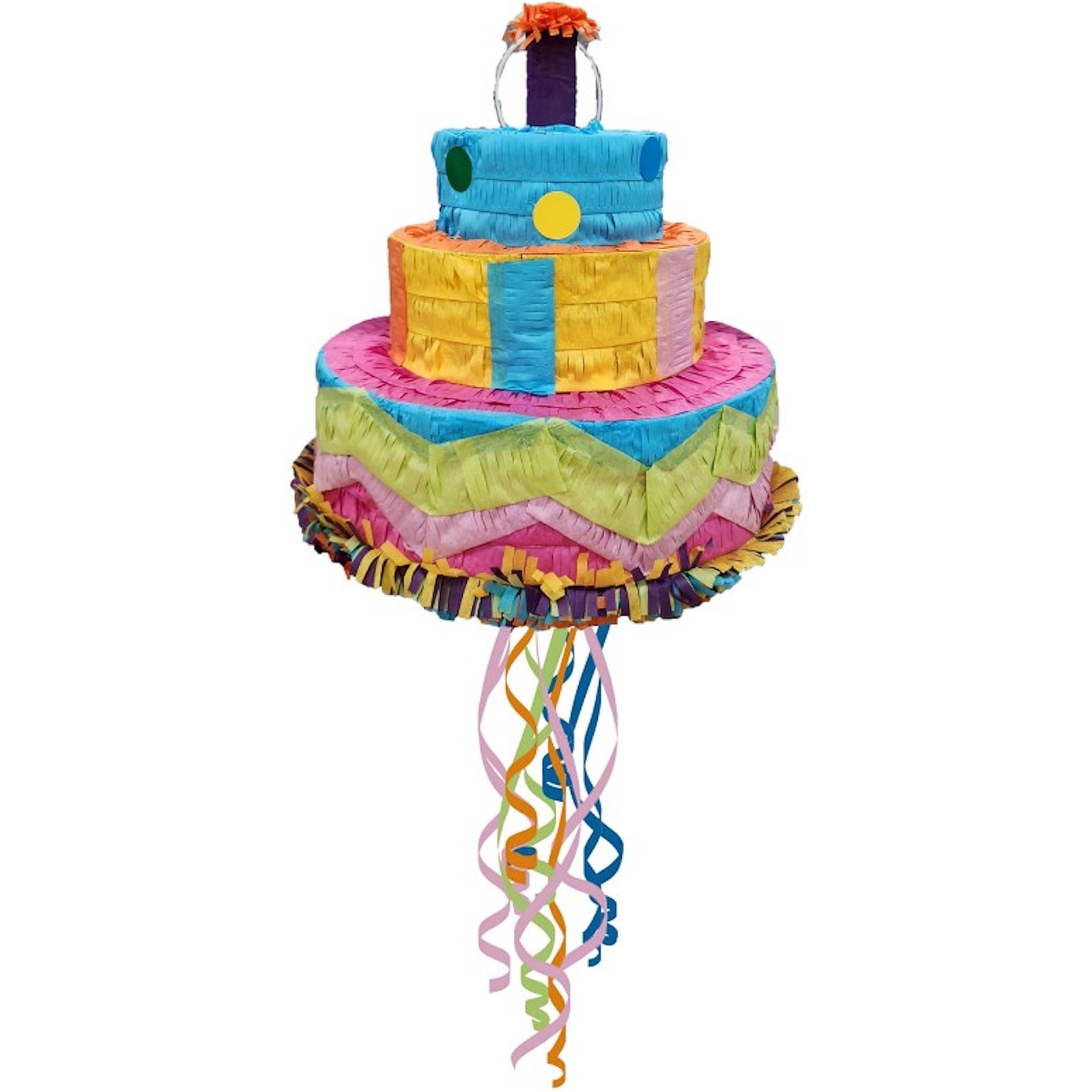 Birthday Cake Pull String Pinata 